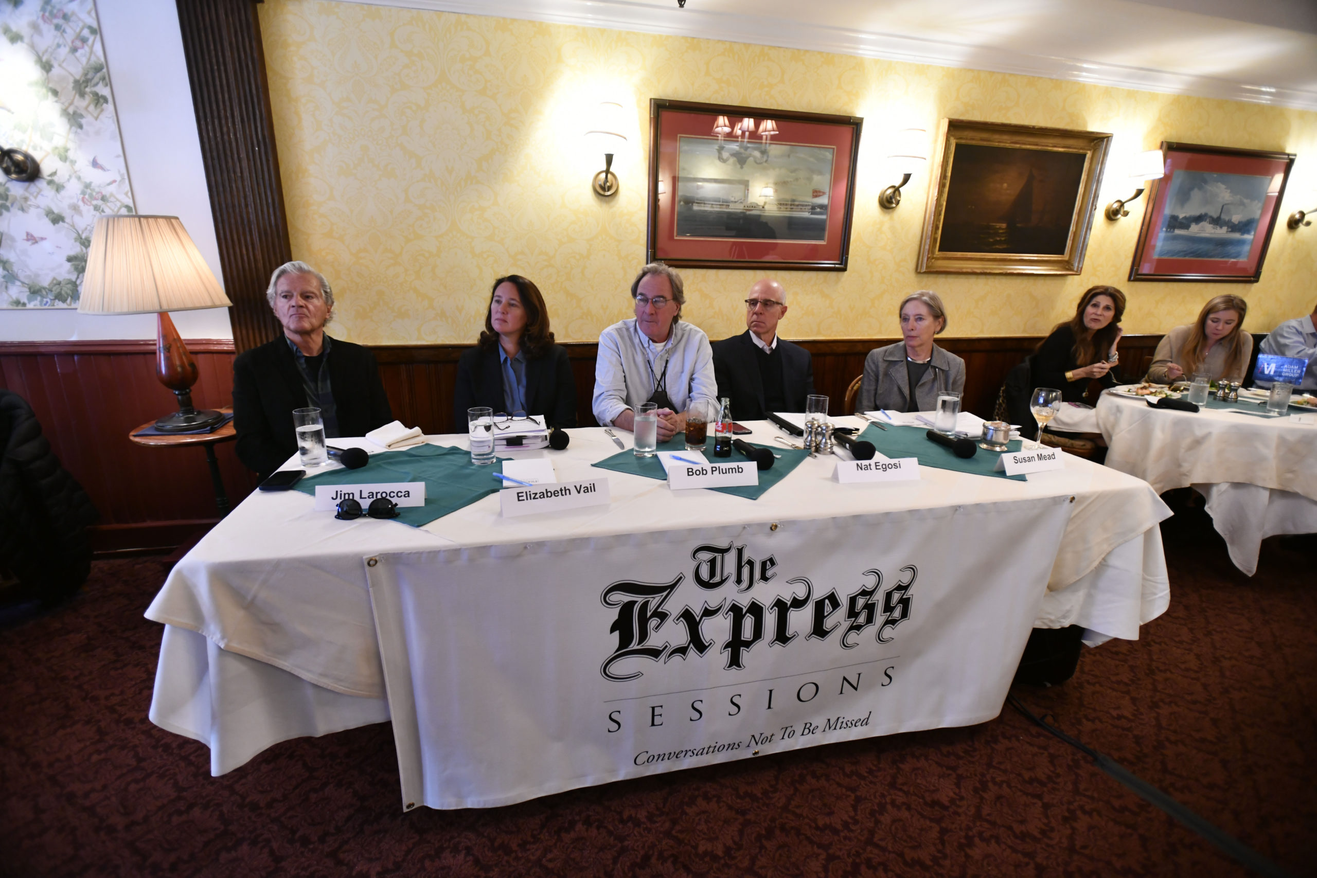 Express Session panelists Jim Larocca, Elizabeth Vail, Bob Plumb, Nat Egosi and Susan Mead at the American Hotel on Thursday.  DANA SHAW
