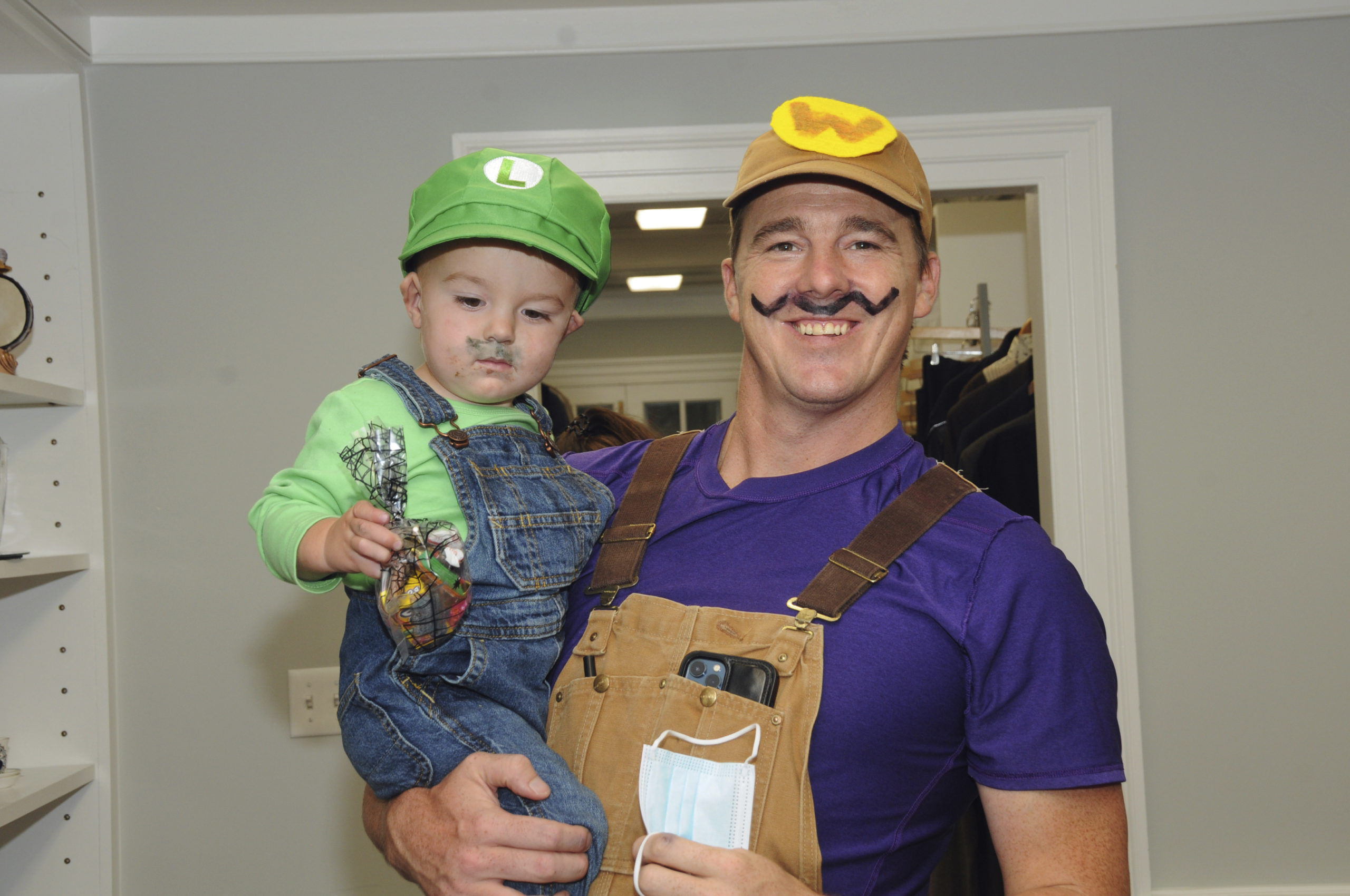 Ryder and P.J. Wizelius at the Ladies Village Improvement Society of East Hampton's Halloween Open House for neighborhood youngsters on Saturday. Children were encouraged to come in costume for an afternoon of Halloween crafts, treats, Bingo, music and a book reading of 