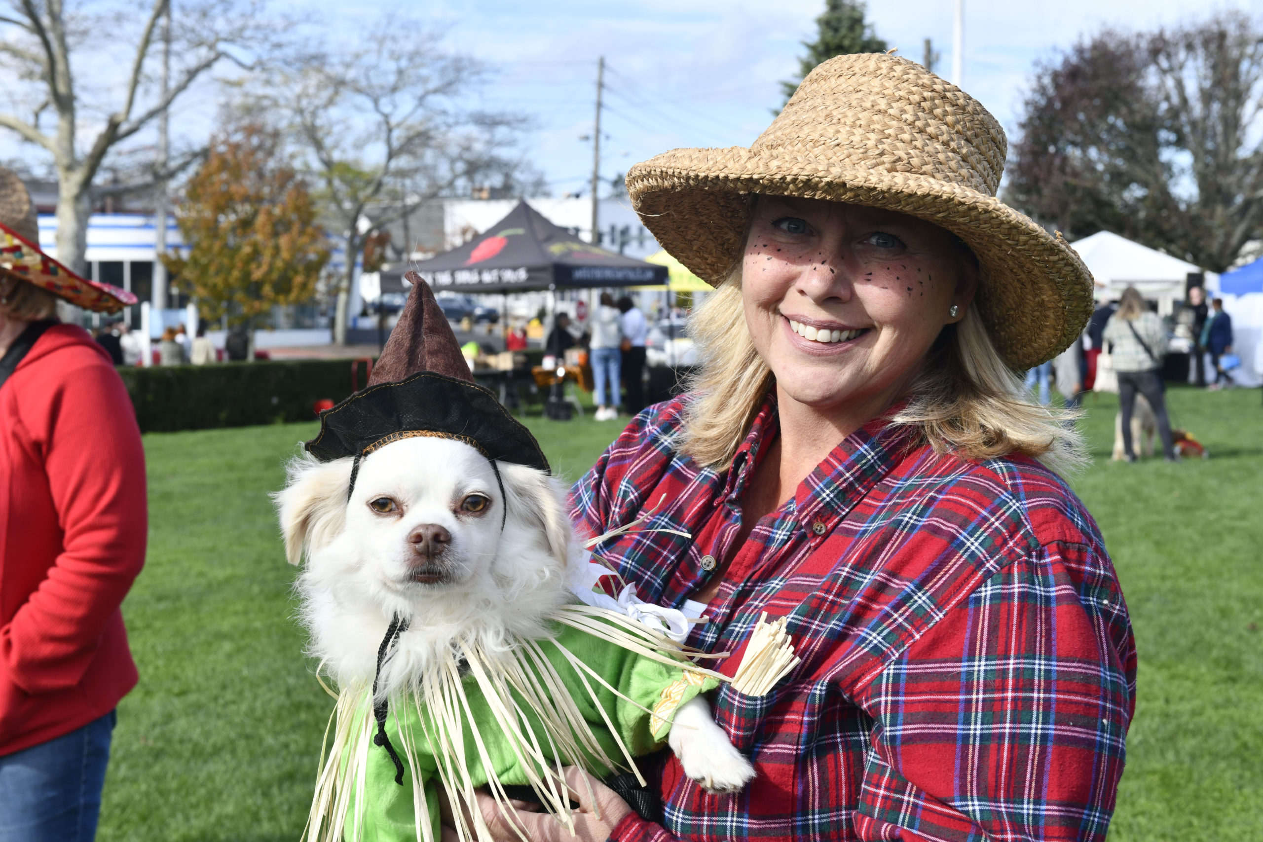 Lisa Candido and Timmy in Agawam Park in Southampton for the Little Lucy's Pet Parade.  DANA SHAW