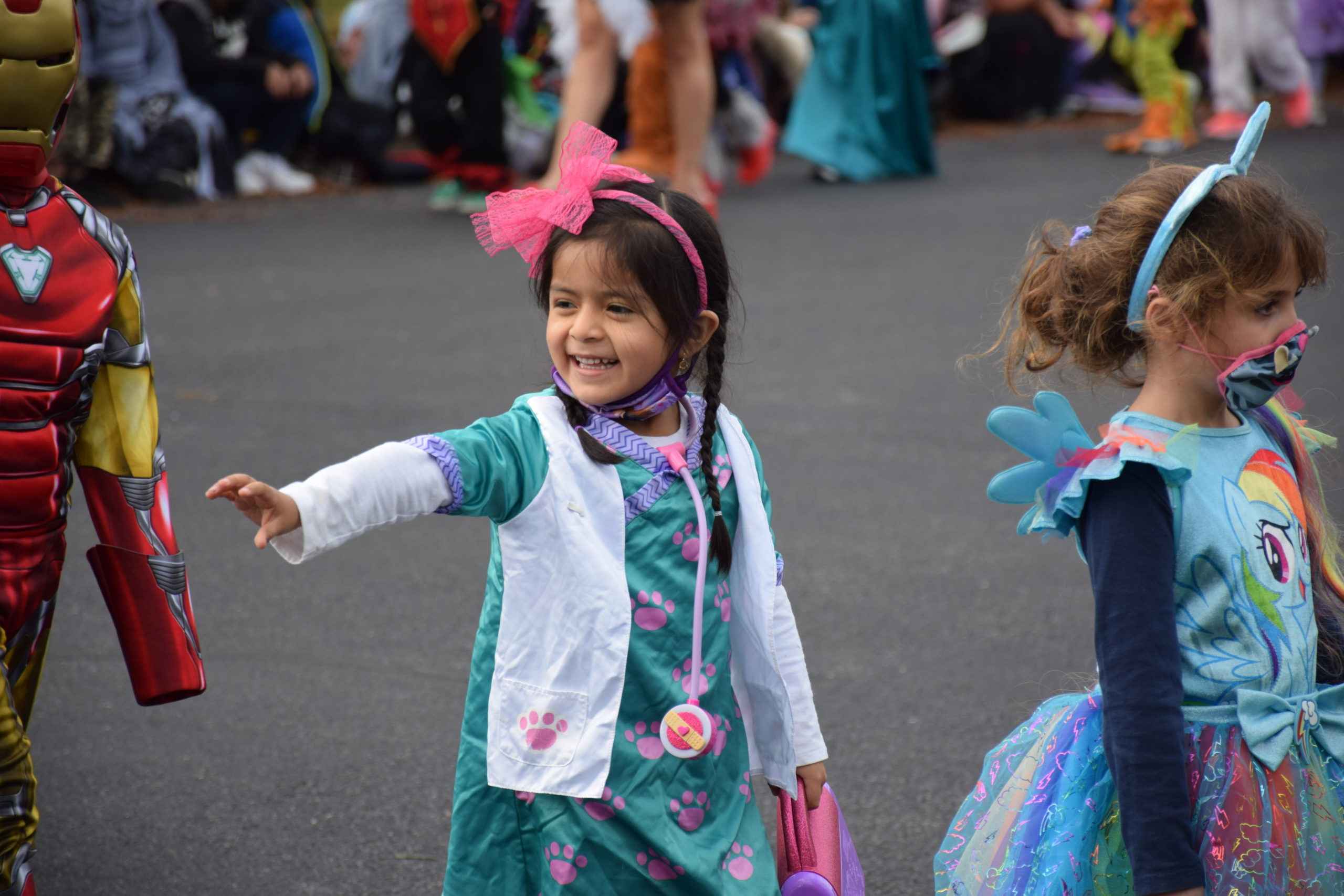 Wearing bright smiles and colorful costumes, Hampton Bays Elementary School students paraded around the school’s bus loop on October 29 for the school’s annual Harvest Parade. A crowd of onlookers cheered as the students — dressed as princesses, superheroes and spooky characters — marched and waved as the sounds of traditional Halloween music played in the background.
