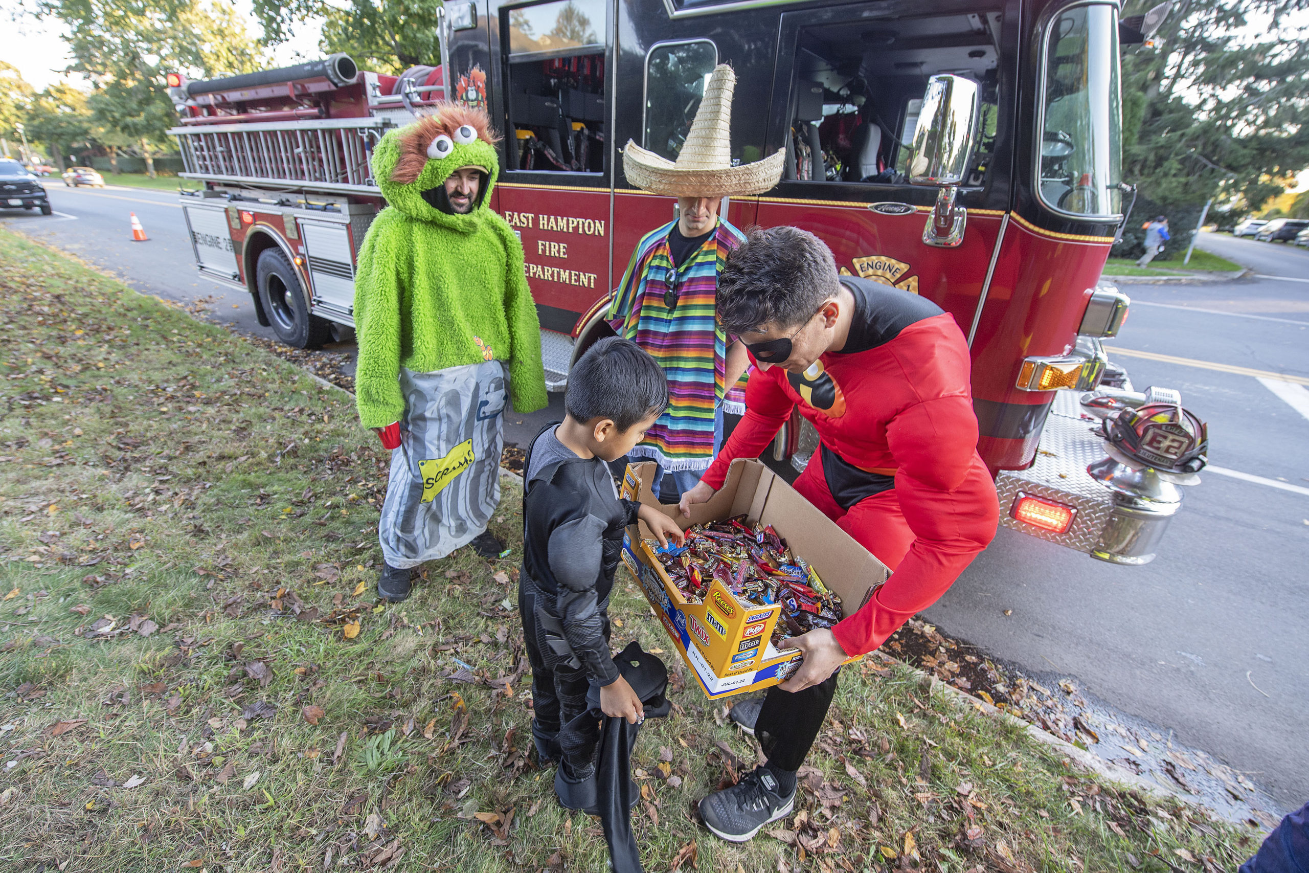 The 2021 East Hampton Village Halloween Party at Herrick Park and Trick-or-Treating off Newtown Lane on Sunday, October 31.    MICHAEL HELLER