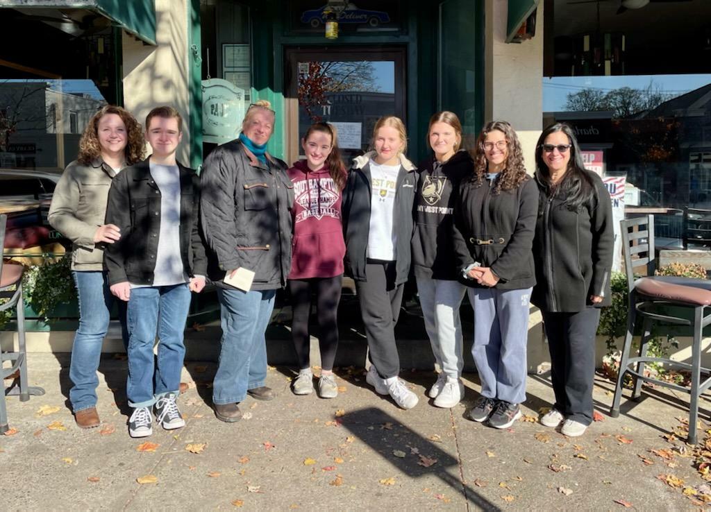 In giving back to veterans, the Southampton High School Mariners Patriot Club, under the direction of Thea Fry, delivered 100 turkey dinners to local veterans on November 21 and 22. The dinners were made possible through an extensive food drive, hosted by the club members.