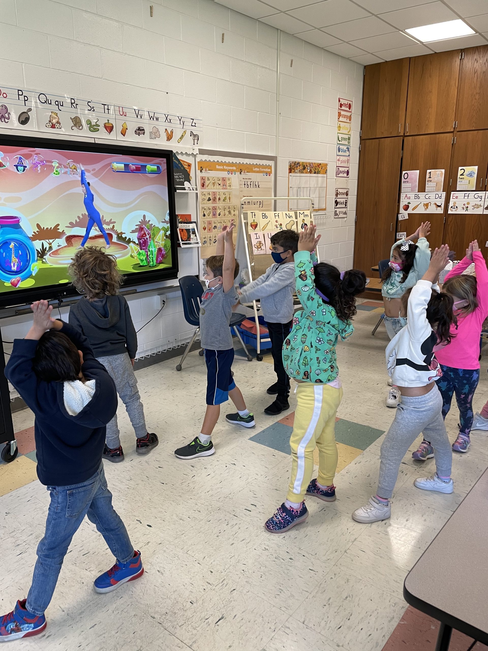 Children in Ms. Bonner's kindergarten class in East Quogue get time for doing yoga and for exploring the school garden, activities teachers and others who work with children say are helpful in maintaining mental and emotional well being.