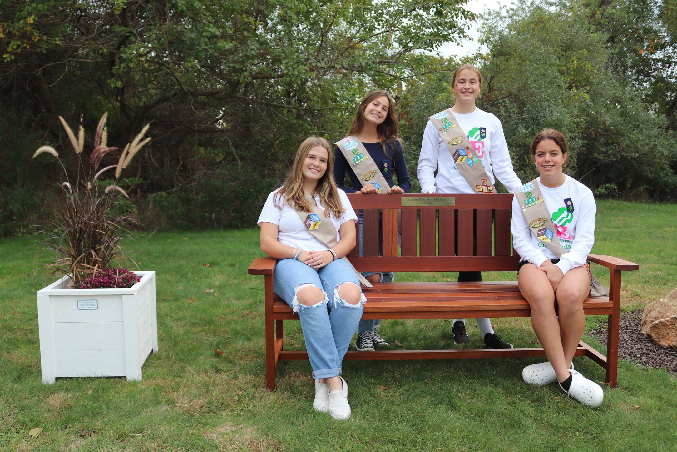 From left, Girl Scouts Julia Cardi, Reagan Treharne, Ashleigh Doering and Jordyn Kollen.