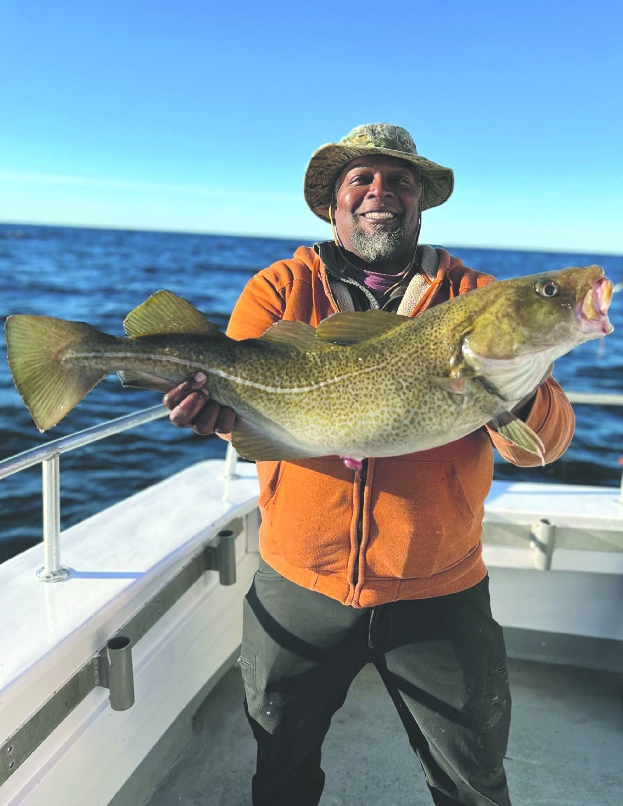 Some big cod, like this one caught by Gene Hamilton aboard the Hampton Lady, have been coming off wrecks off the South Fork lately.