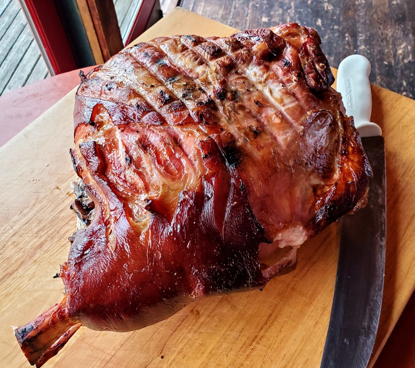 Townline BBQ is smoking hams to take home for the holidays.