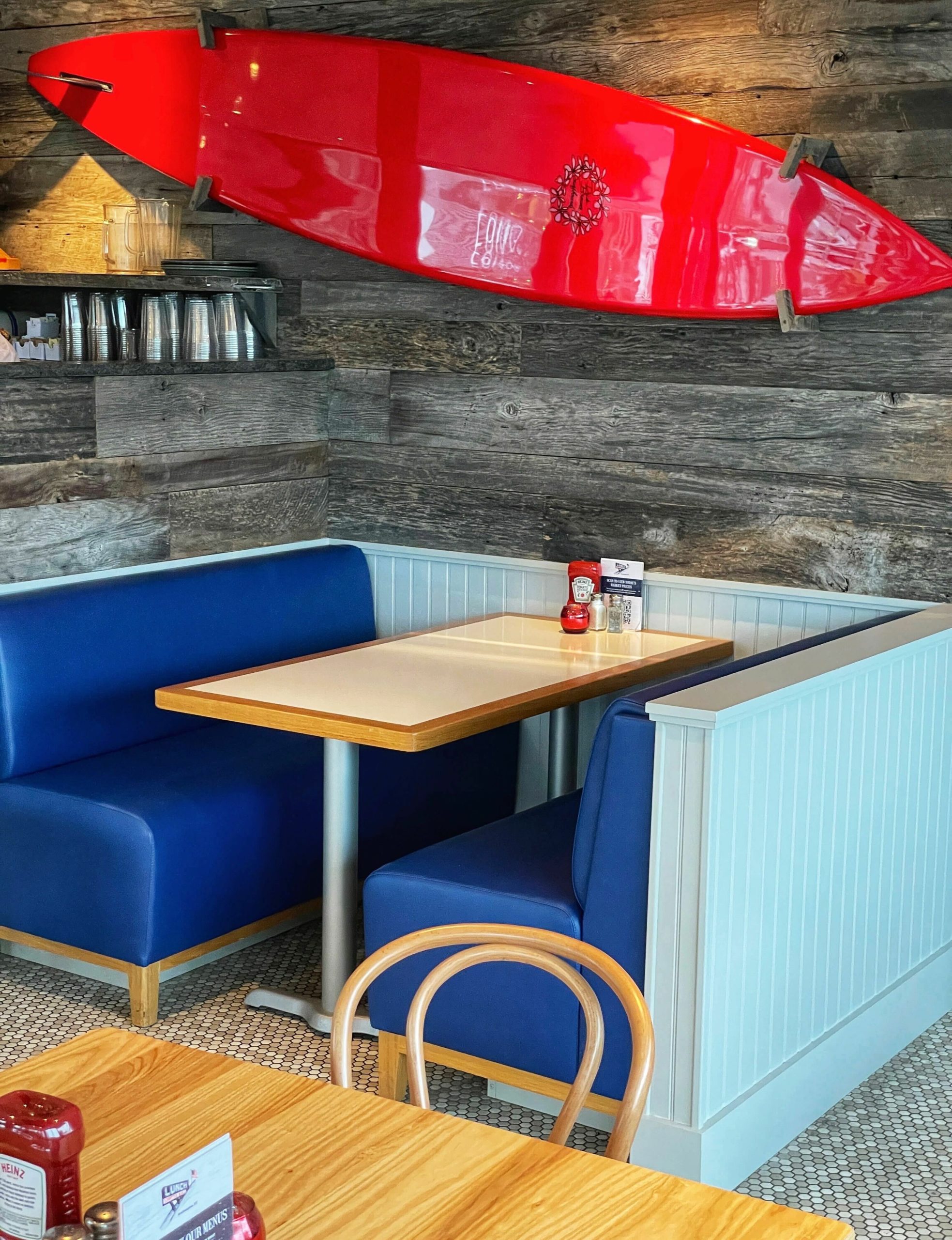 The interior of the Lobster Roll in Southampton.