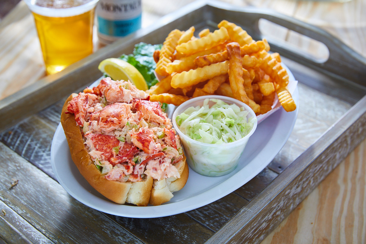 Lobster Roll and fries at the Lobster Roll in Southampton.