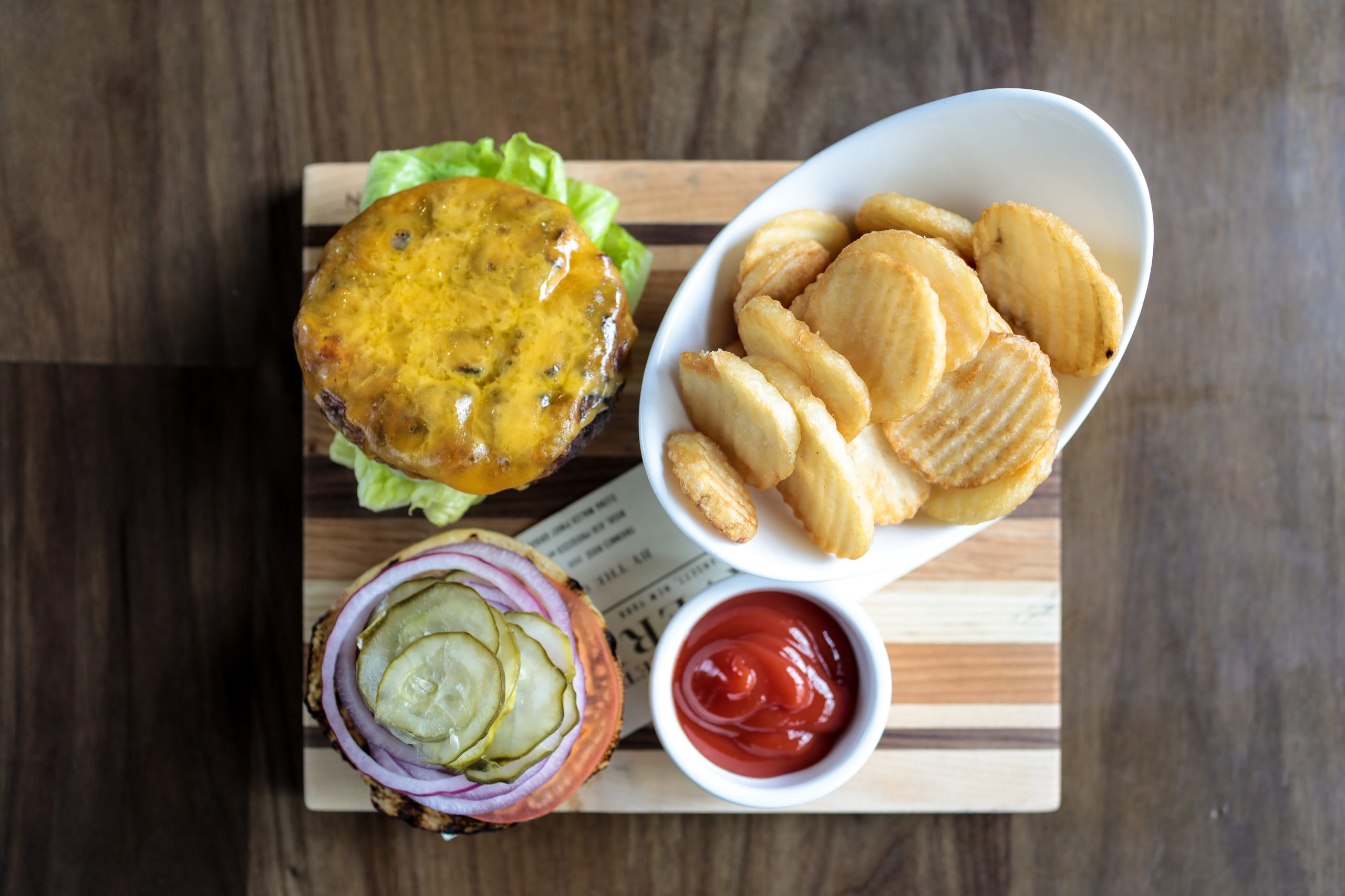 The Tavern burger is available for late night indulgence at Main Street Tavern in Amagansett.