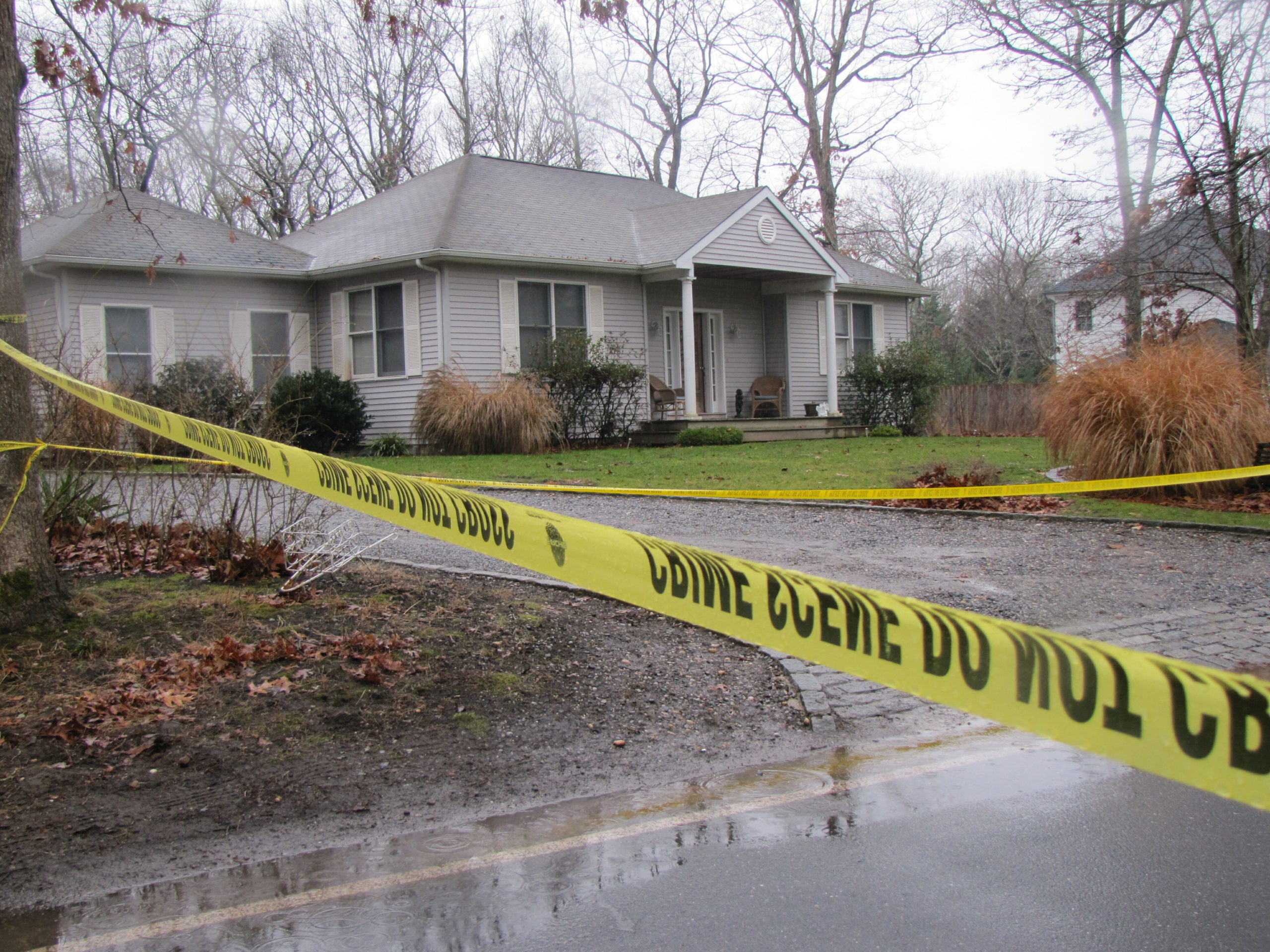 The home at 90 Roses Grove Road where at least one person was shot and killed on Christmas morning.