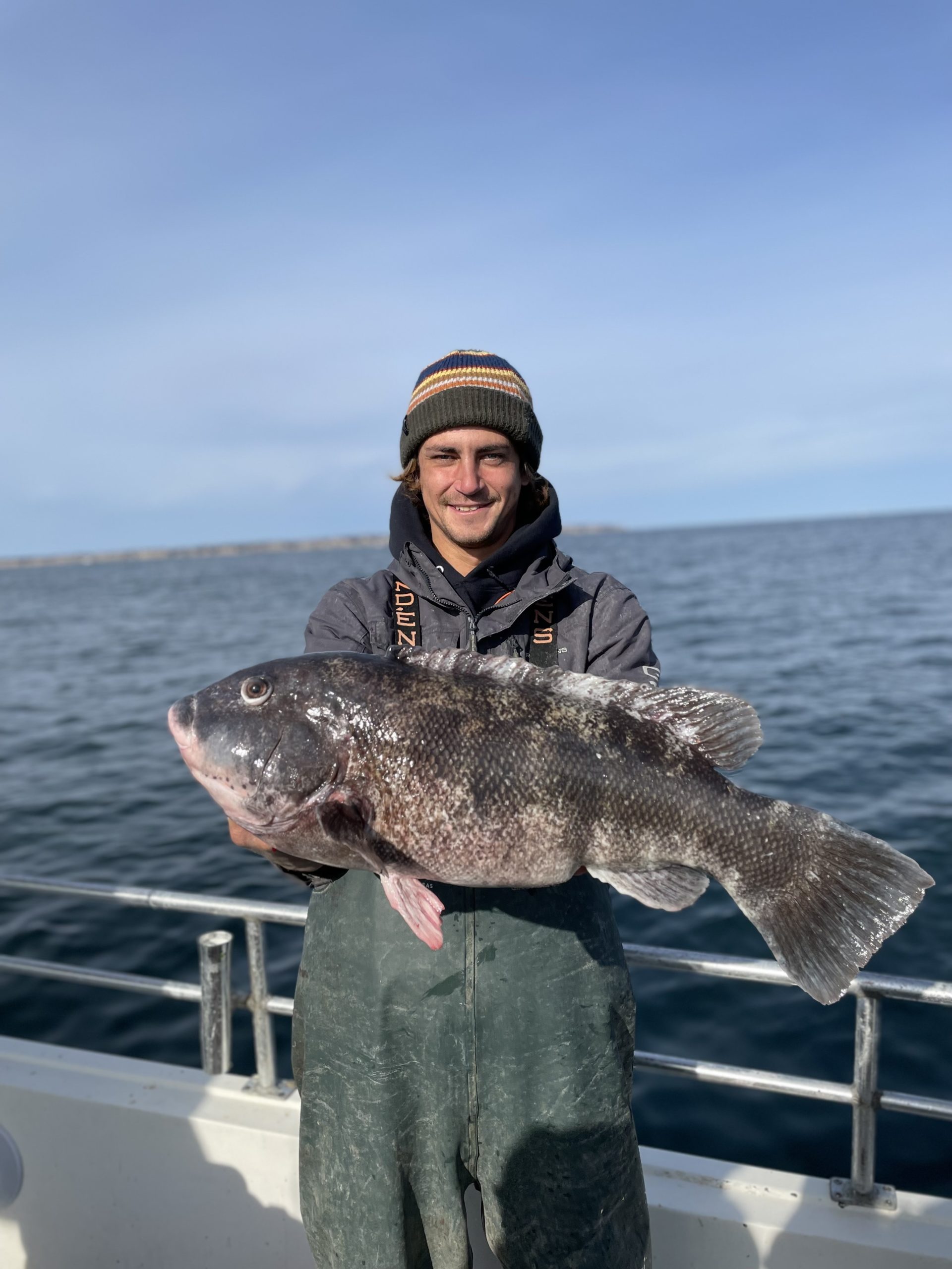 The fall of 2021 was an outstanding one for those hunting big blackfish, or tautog, like this 12 pounder decked by Taylor Maercker aboard the Montauk charter boat Double D in November.