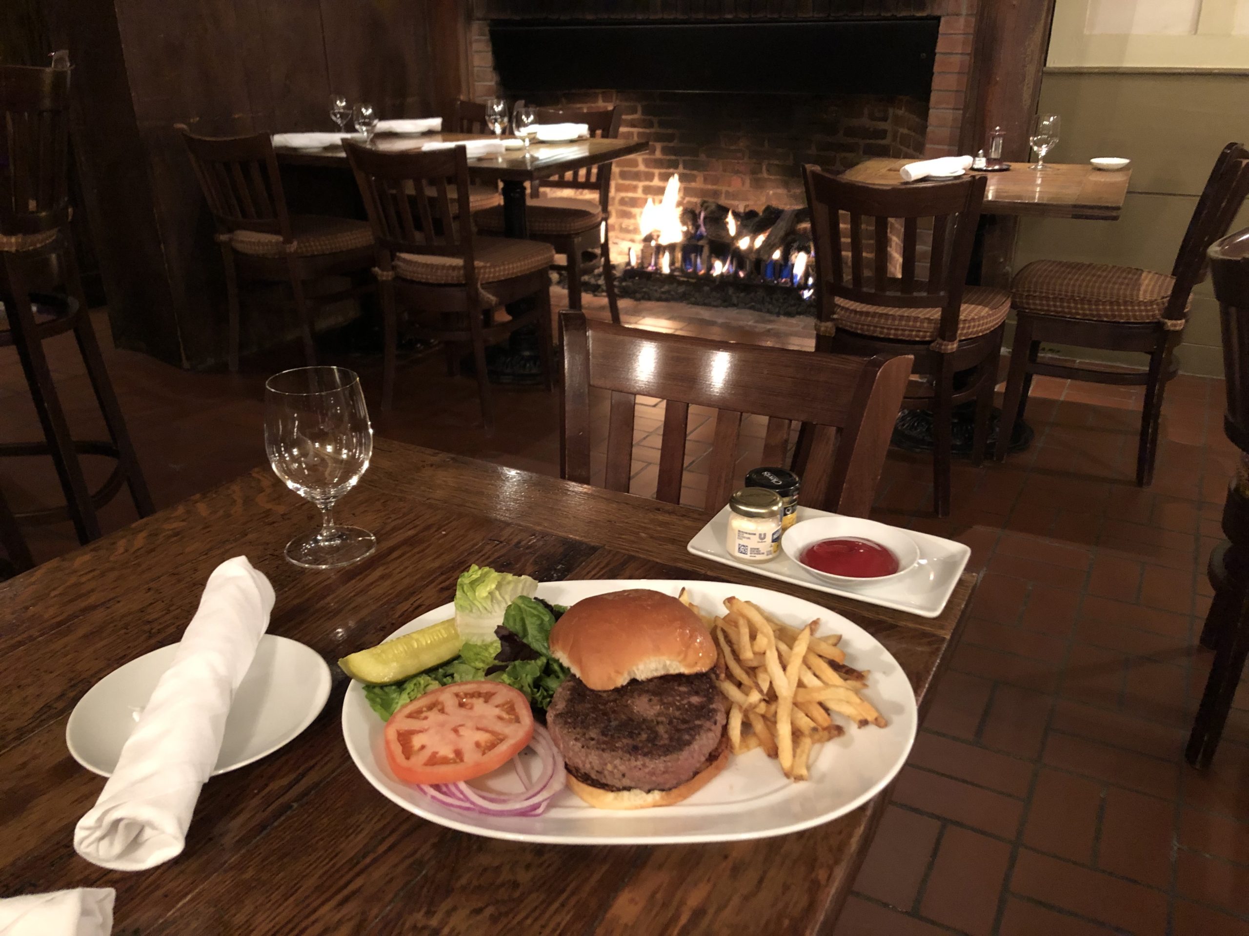 Most sustainably raised ground beef costs 20 percent more on average. At The 1770s House Restaurant in East Hampton, the 100 percent grass fed burger costs $25, but that includes locally sourced buns, mushrooms, onions… and the most elegant Colonial pub vibe around.