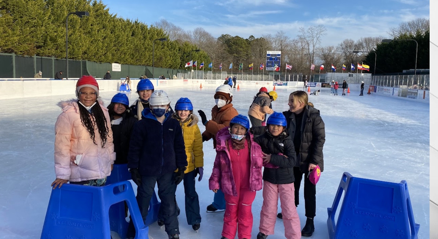 Bridgehampton School students enjoyed ice skating intramurals, courtesy of
community residents Douglas DeGroot and Kathryn DeGroot. The free and fun event took
place at Buckskill Ice Rink in East Hampton, an opportunity to form friendships and develop skills on the ice.