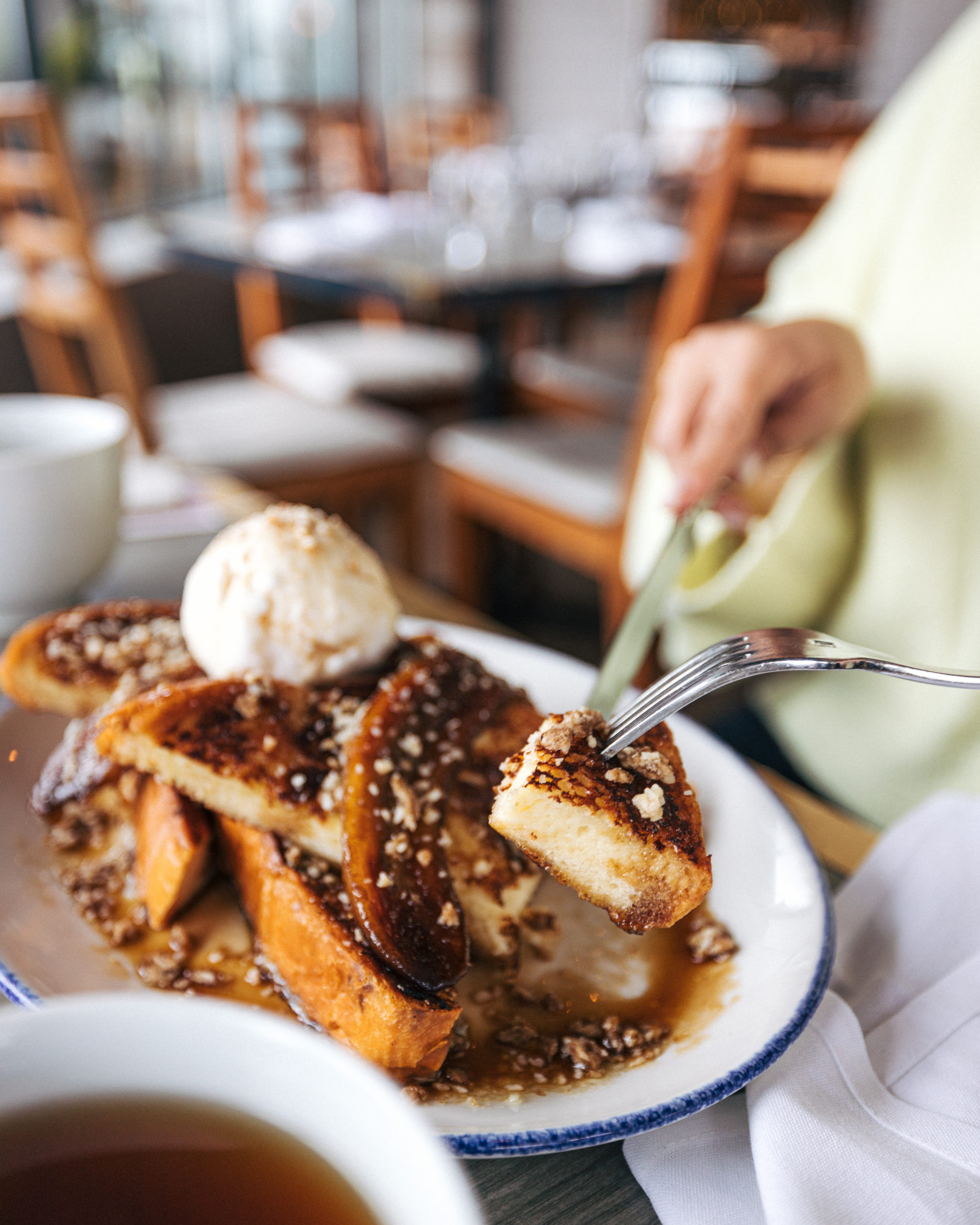 Bananas Foster French toast at Gurney's in Montauk.