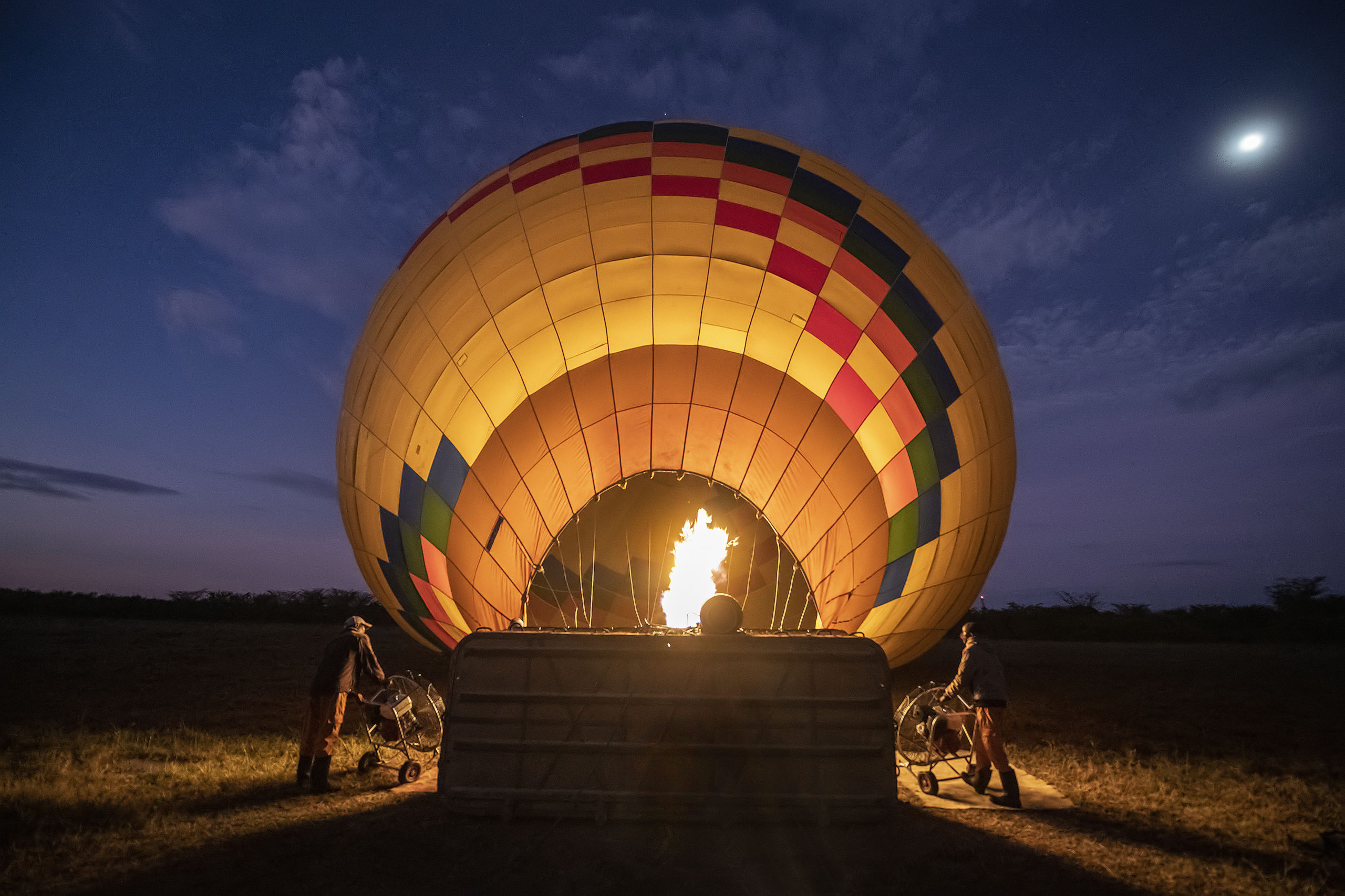 Members of the Africa Fire Mission took a hot air balloon ride at the Fig Tree Lodge in the Maasai Mara in Nairobi, Kenya.