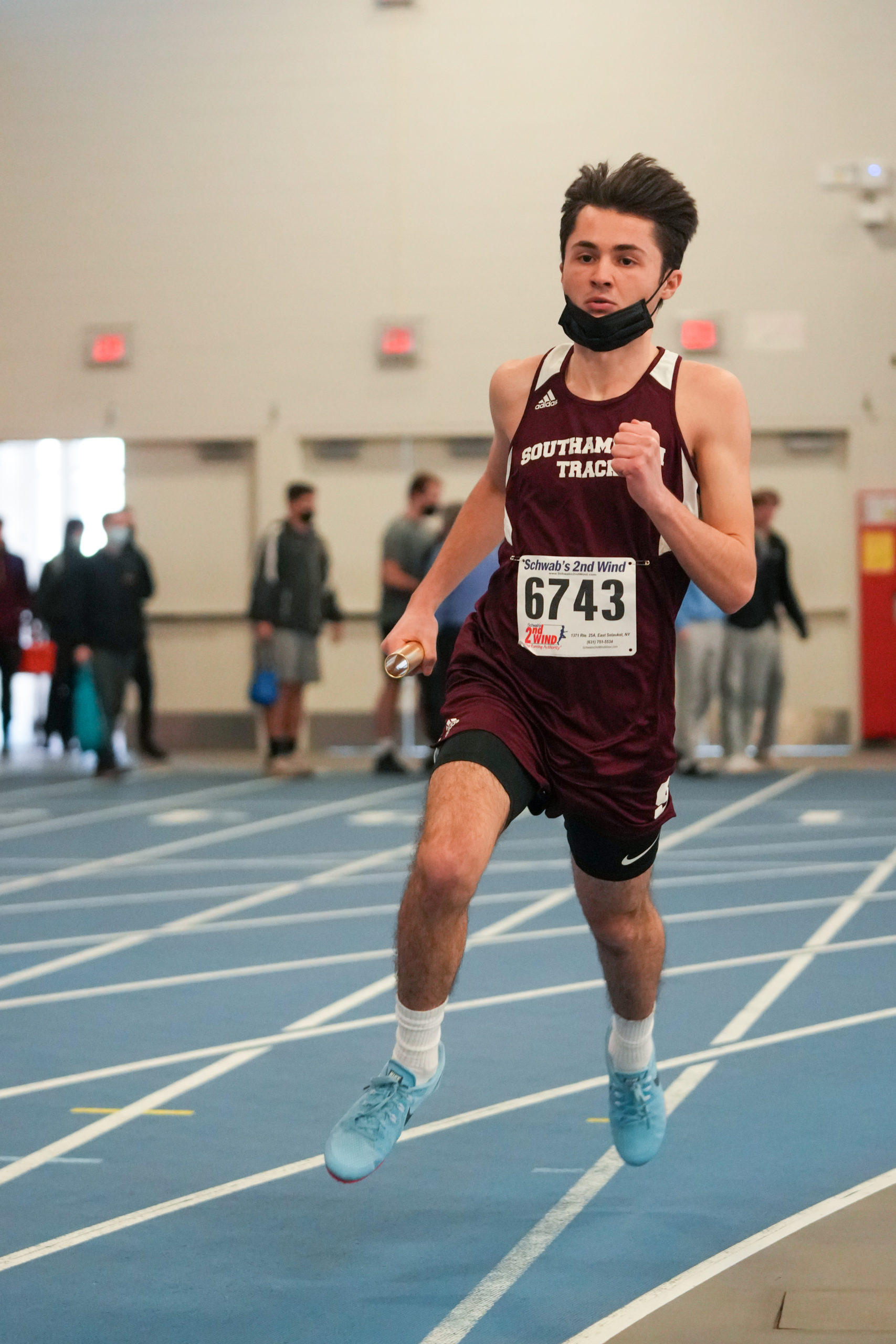 Evan Simioni in the 4x400-meter relay for Southampton.