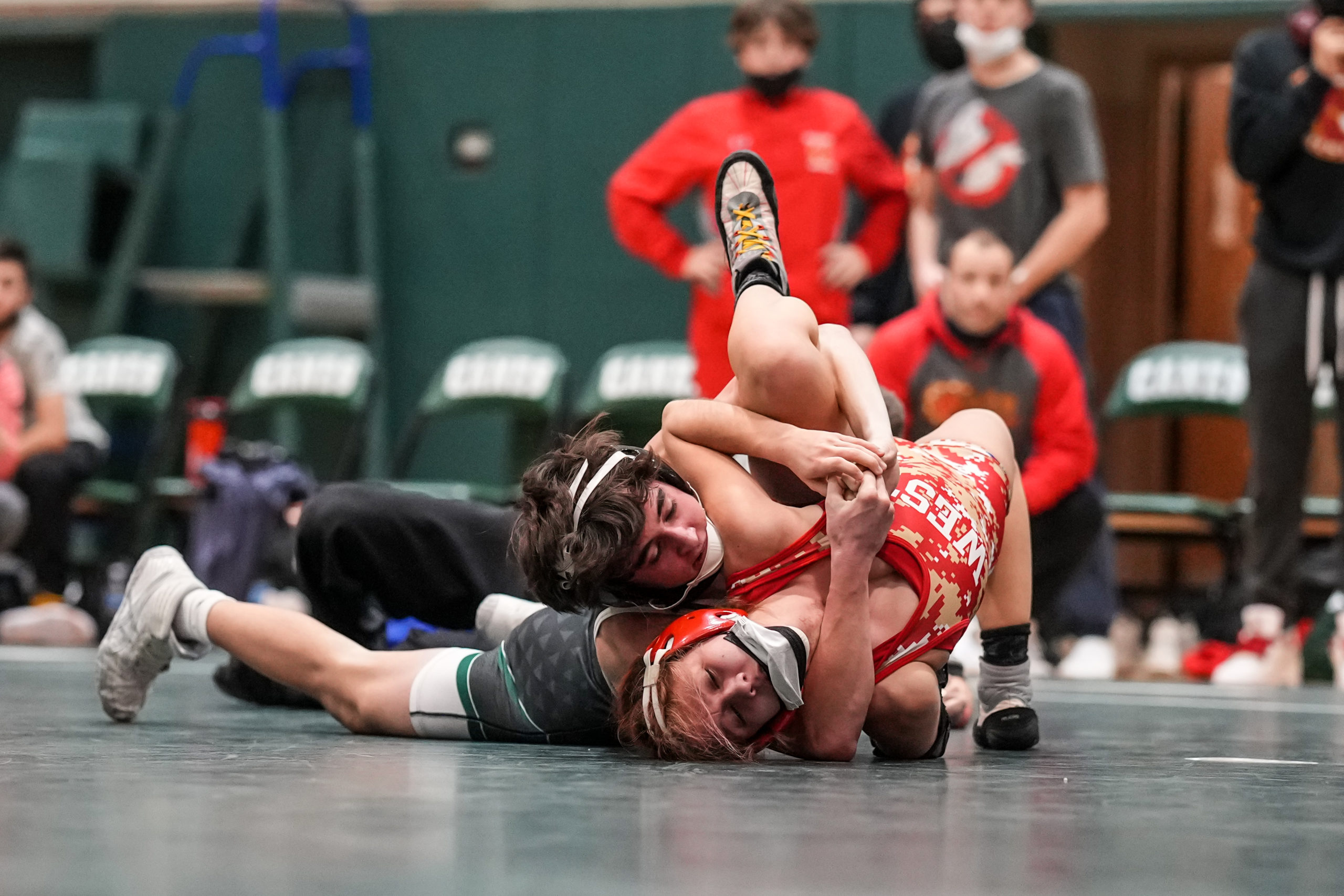 Ryan Baynon of Westhampton Beach earns some points against Madeline Ridge of Hills West.