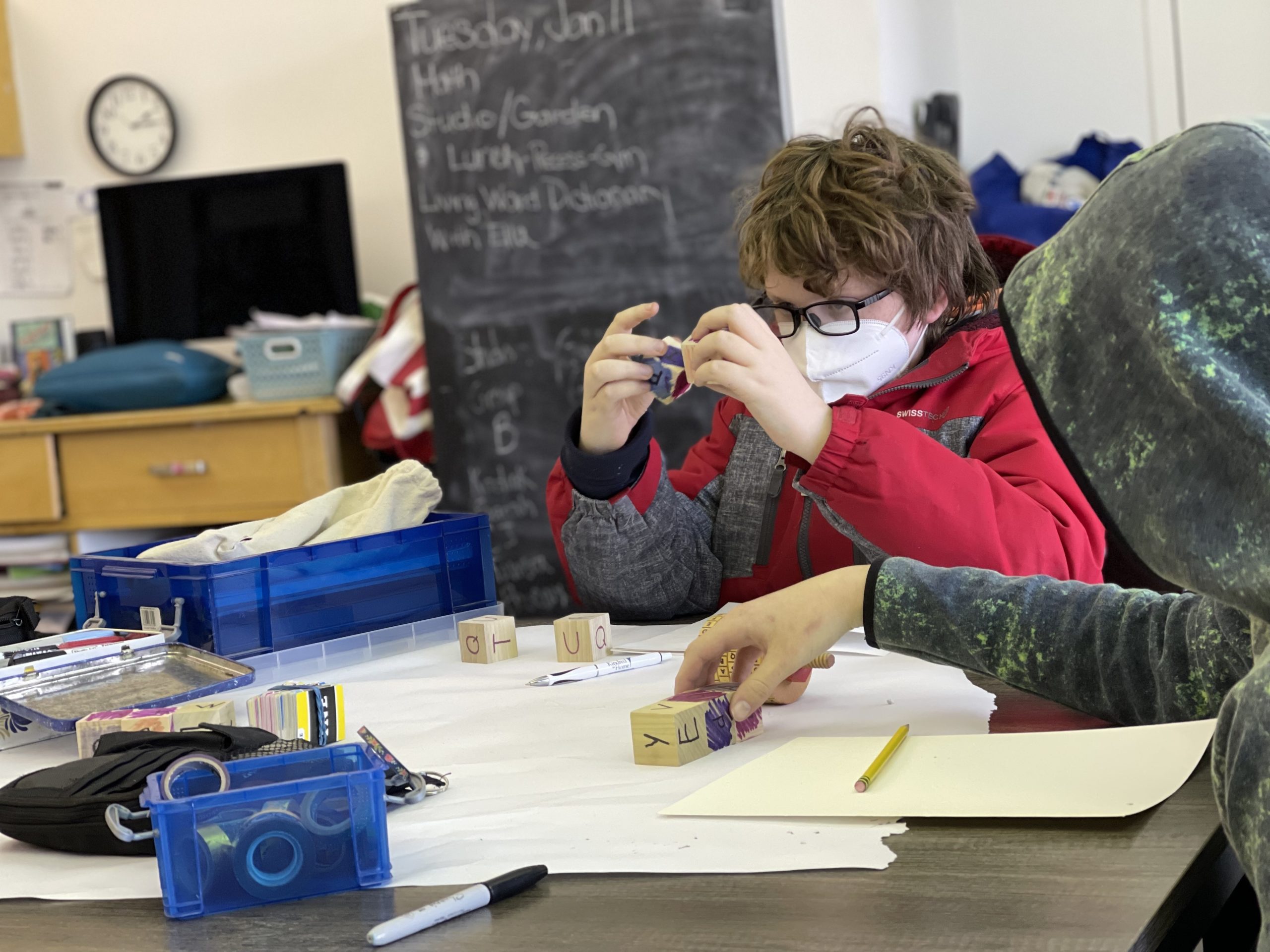 Hayground School student Phoenix Farley is one of several of the school's senior learners (seventh and eighth-graders) doing a month-long residency at the Watermill Center with Hayground alum Ella Engel-Snow as part of her Living Dictionary project.