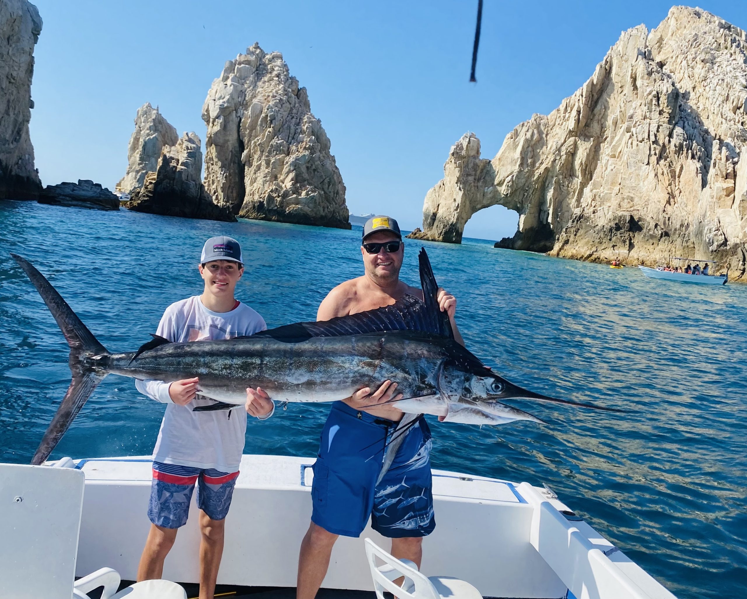 Joseph and Matt Bobek decked another big striped marlin last week while visiting Cabo San Lucas.