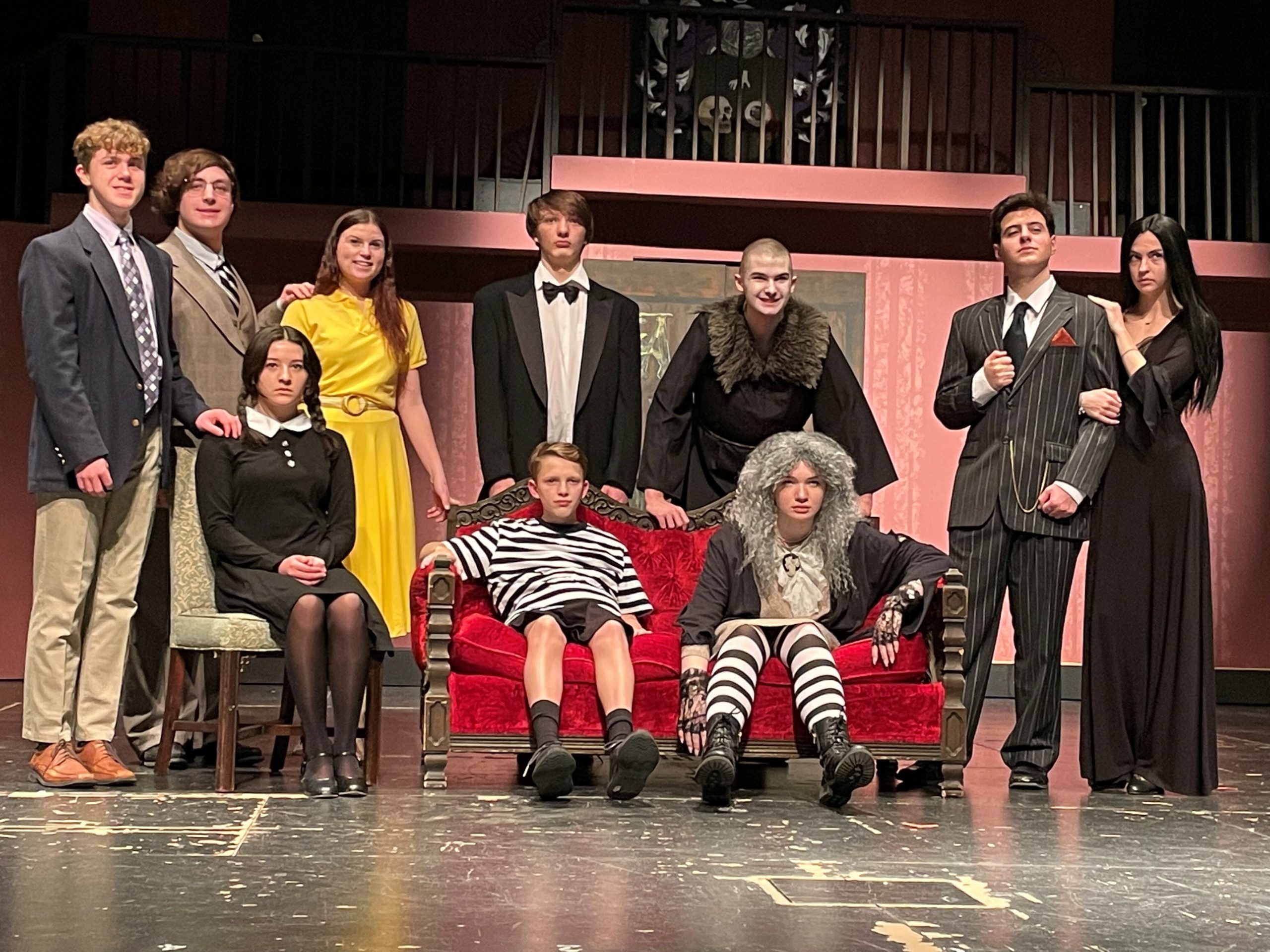 Eastport-South Manor Junior-Senior High School students in the theater and music department recently staged a musical production of “The Addams Family.”