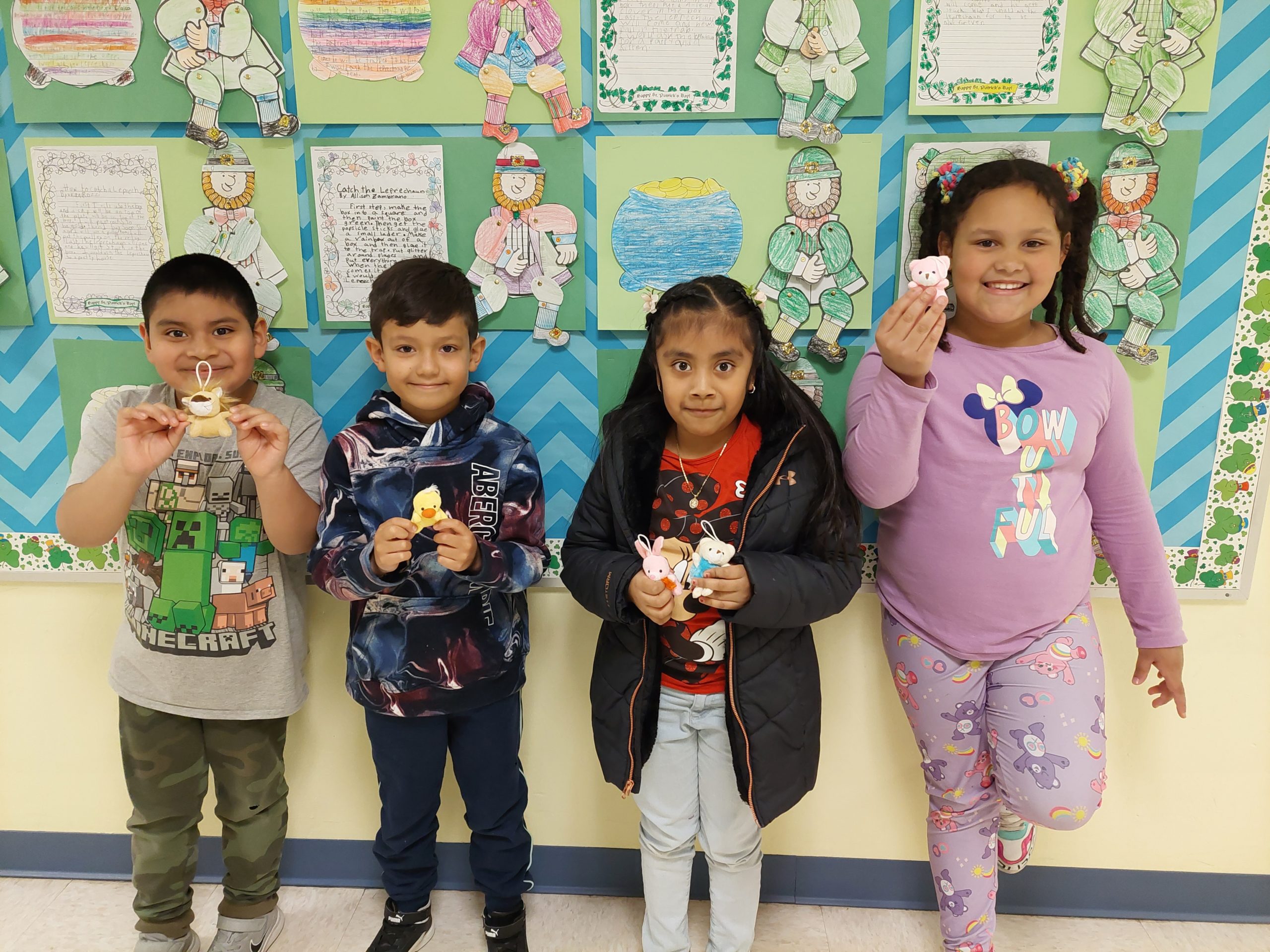 To thank the Southampton Animal Shelter for visiting their classes to talk about its Humane Education Program, Hampton Bays Elementary School second-graders donated $1,206 to the shelter. To raise the funds, the students sold mini stuffed animals during the week of March 7.