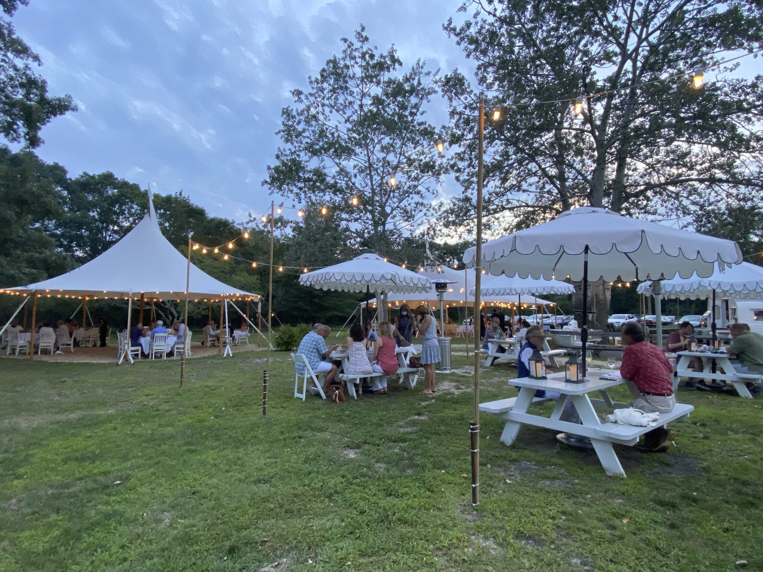 Southampton Town now allows restaurant owners to apply for site plan modification to make outdoor dining areas they created during the COVID-19 emergency permanent.    DANA SHAW