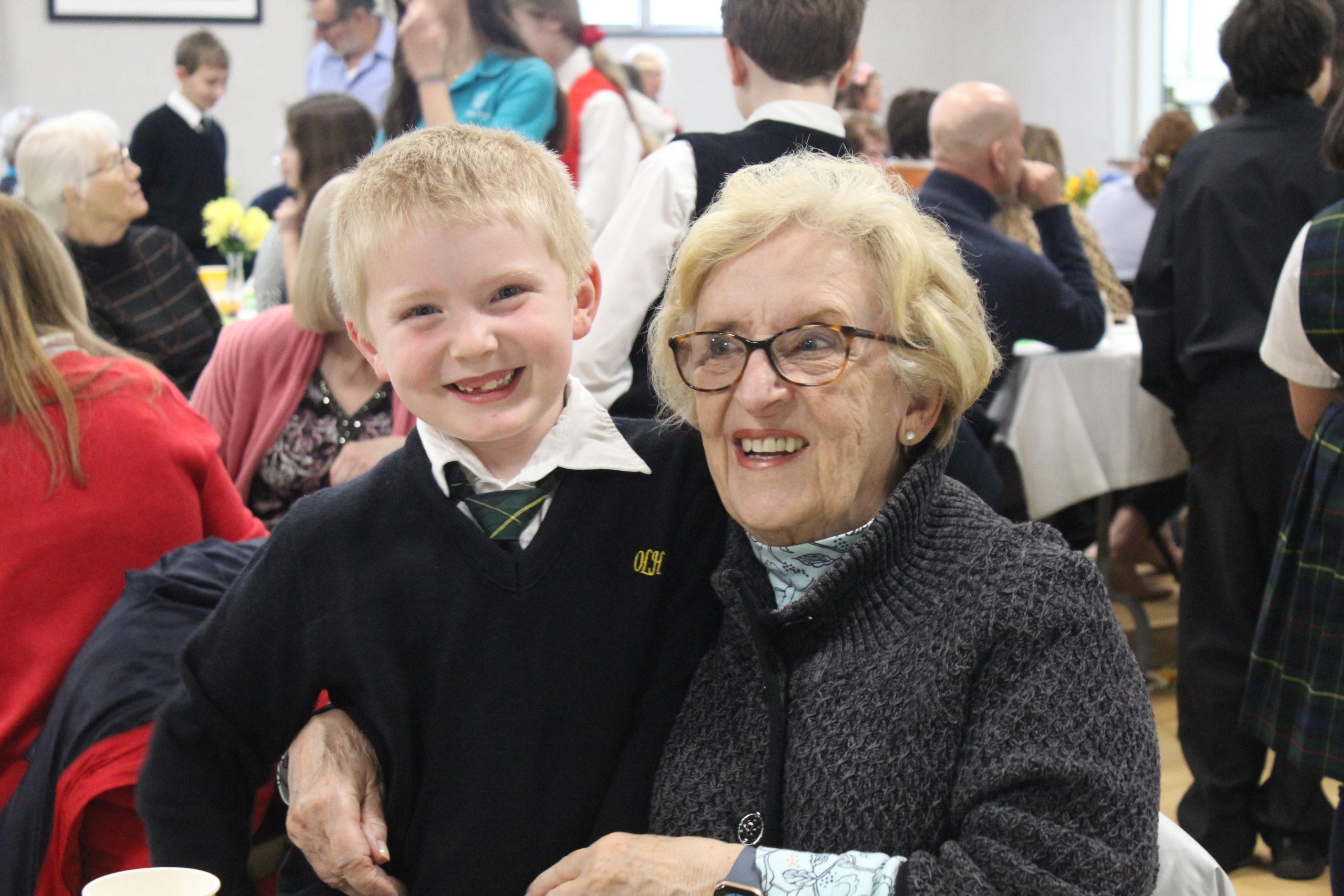 Our Lady of the Hamptons School invited students' grandparents for breakfast last weekend. At the event,  Sue McCulley shared a moment with her grandson, Quinn McCulley.