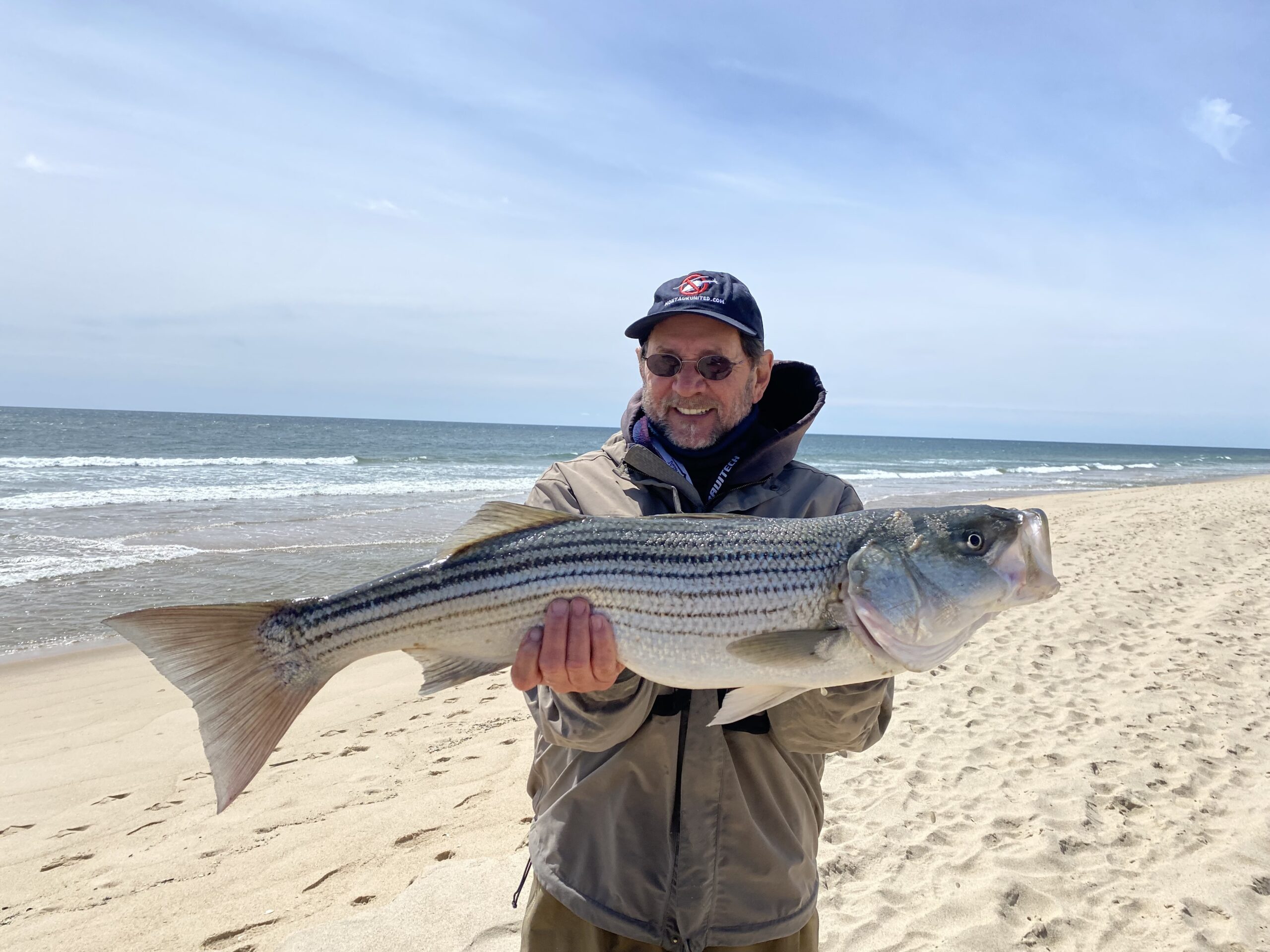 The stripers are here: Greg Flanagan with an early season 