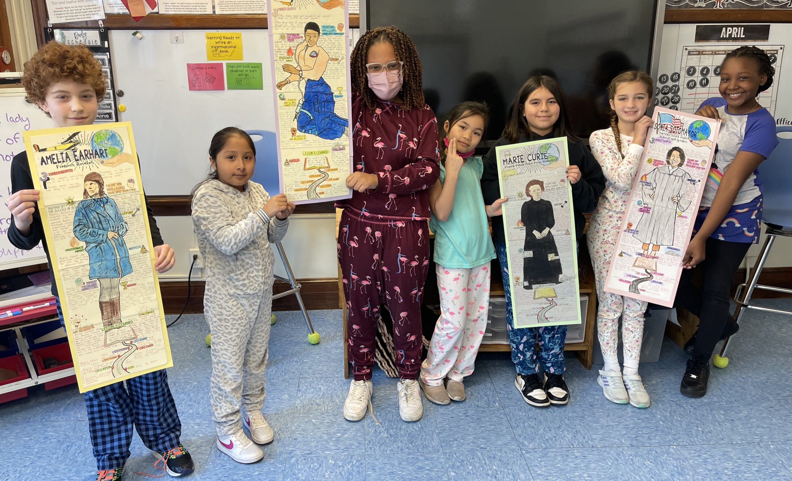 During Women’s History Month, Bridgehampton School fourth graders learned about important women in history and their impact on the world. Students dug deep into the obstacles and challenges women faced based on the time period and different character traits they had to help them succeed. COURTESY BRIDGEHAMPTON SCHOOL DISTRICT