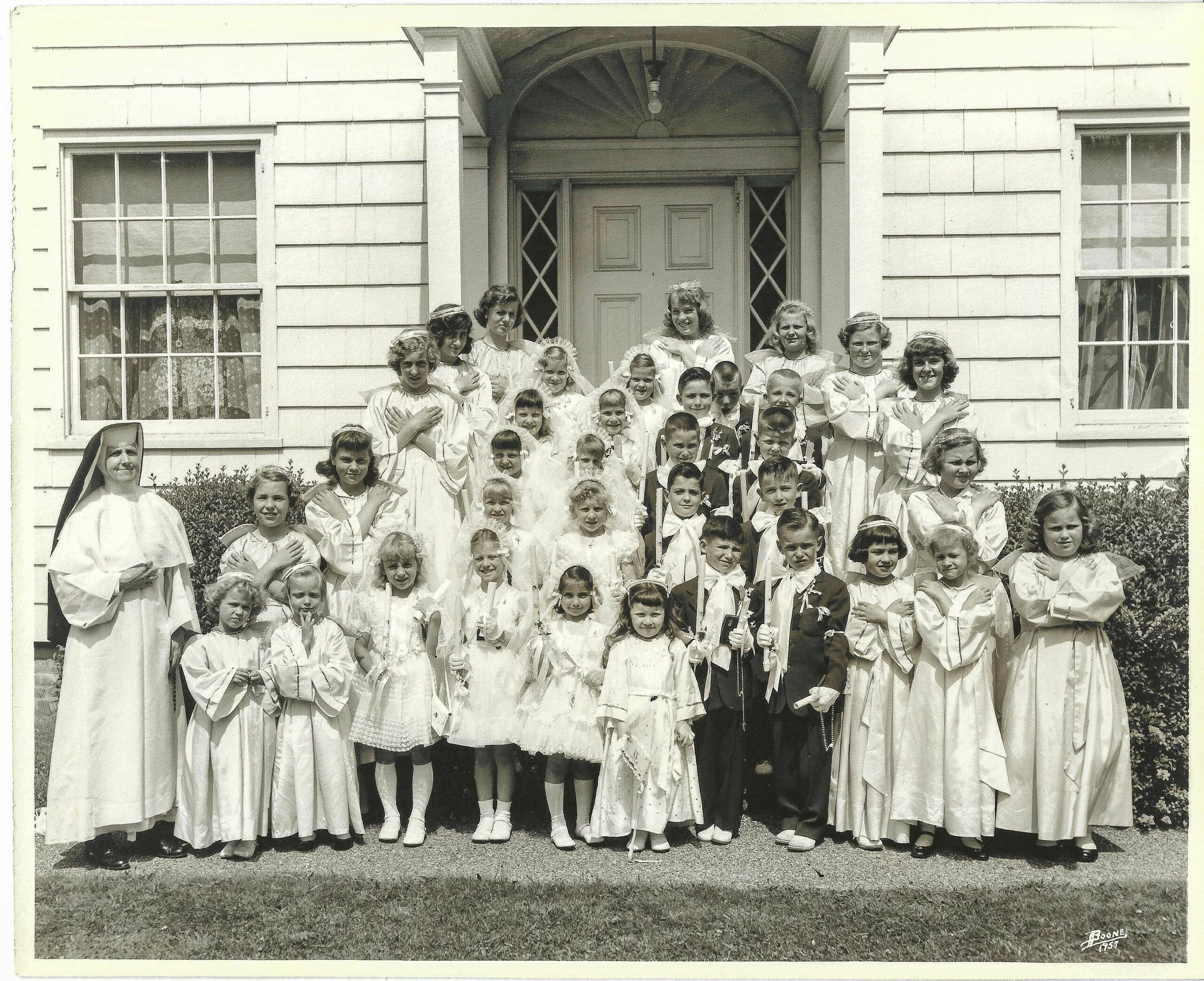 A First Communion class at Queen of the Most Holy Rosary Catholic Church in Bridgehampton. COURTESY QUEEN OF THE MOST HOLY ROSARY CATHOLIC CHURCH
