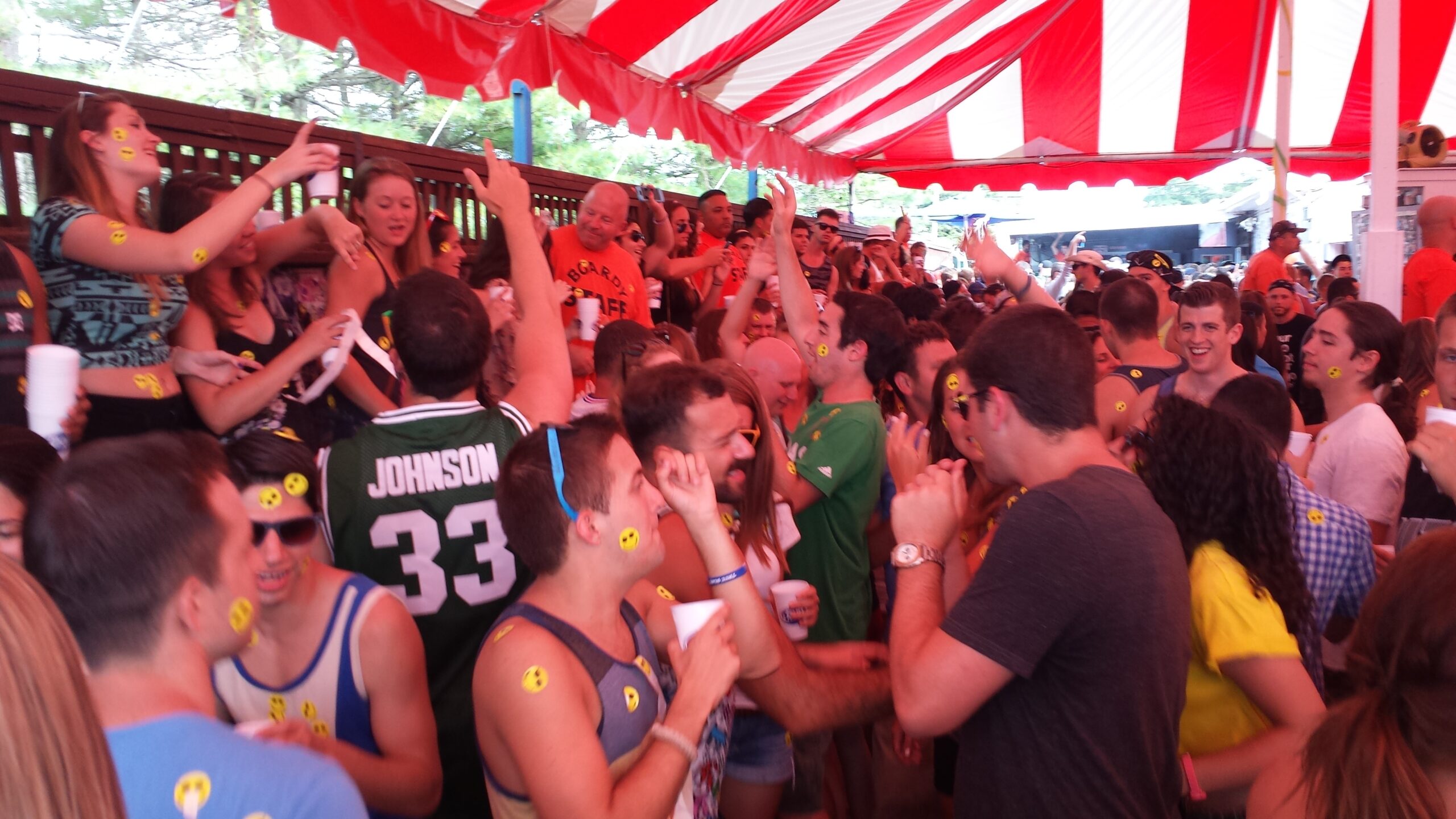 Revelers at the Boardy Barn in 2014.