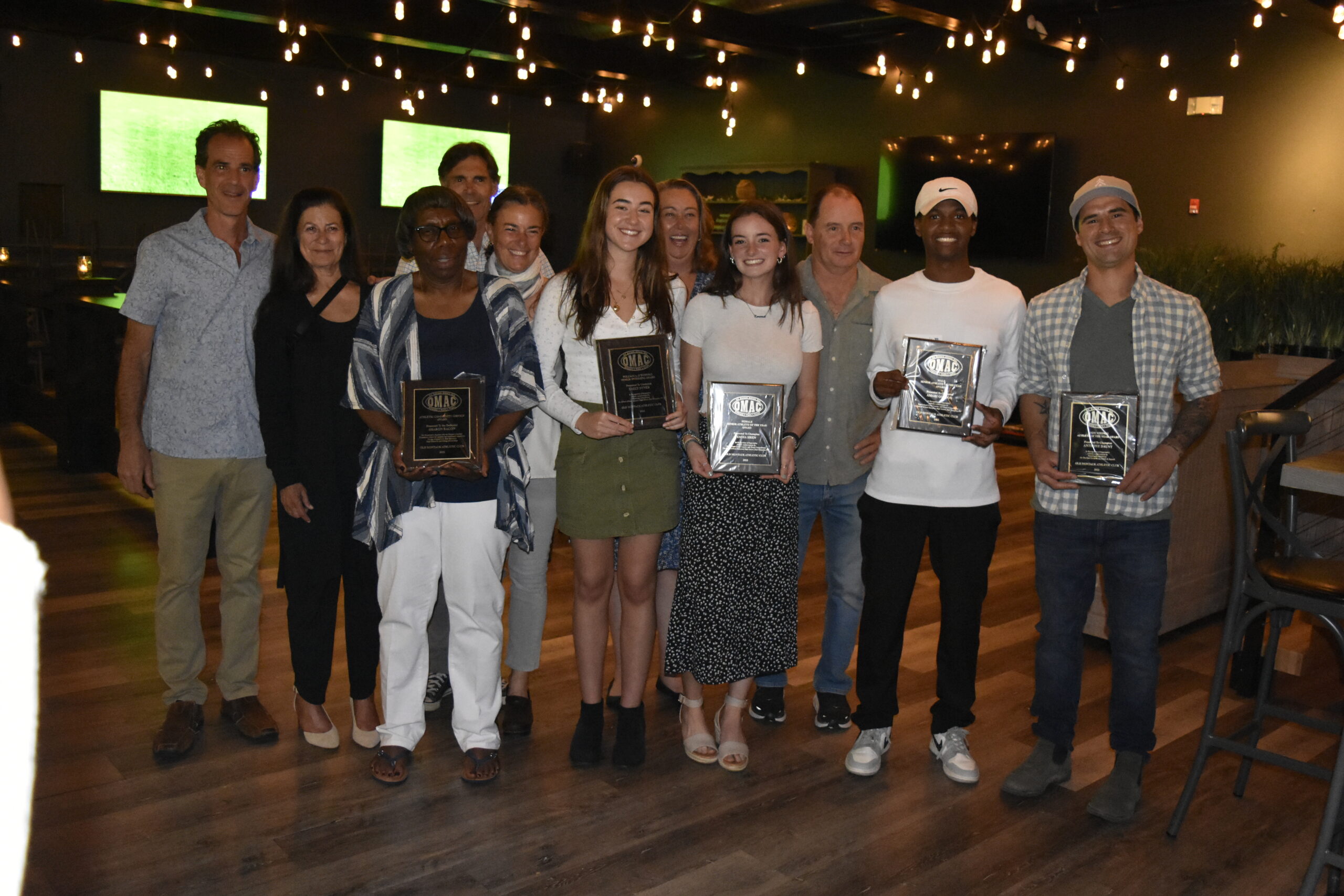 The Old Montauk Athletic Club hosted its first in-person annual awards dinner since 2019 at The Clubhouse in Wainscott on Thursday, May 12.   DREW BUDD
