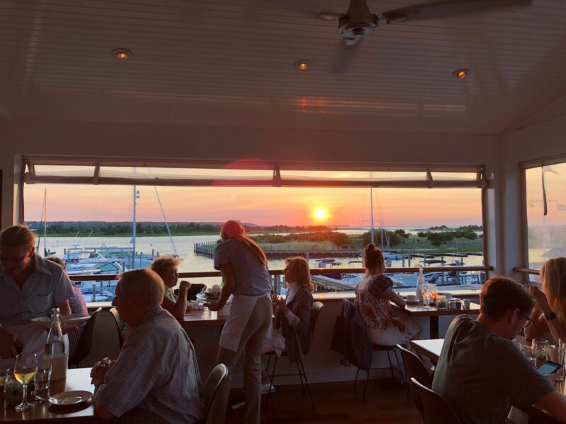 Seafood and cocktails come complete with  sunset  views at Bostwick's on the Harbor. COURTESY  BOSTWICK'S ON THE HARBOR