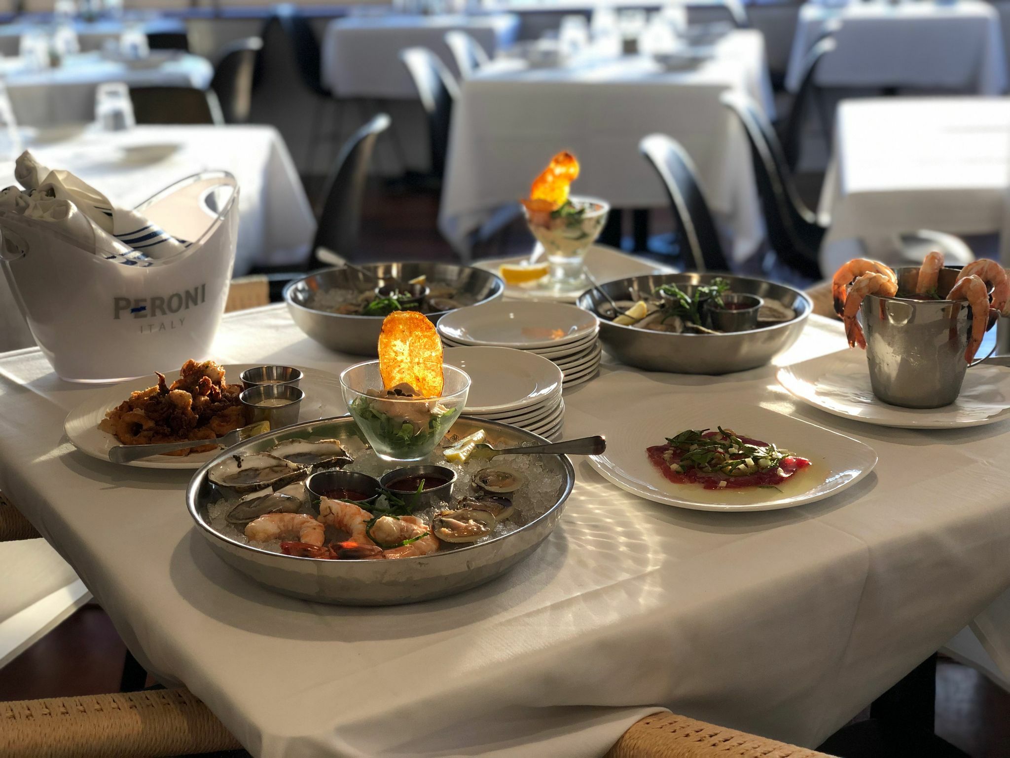 Enjoy local seafood at Bostwick's on the Harbor. COURTESY BOSTWICK'S ON THE HARBOR