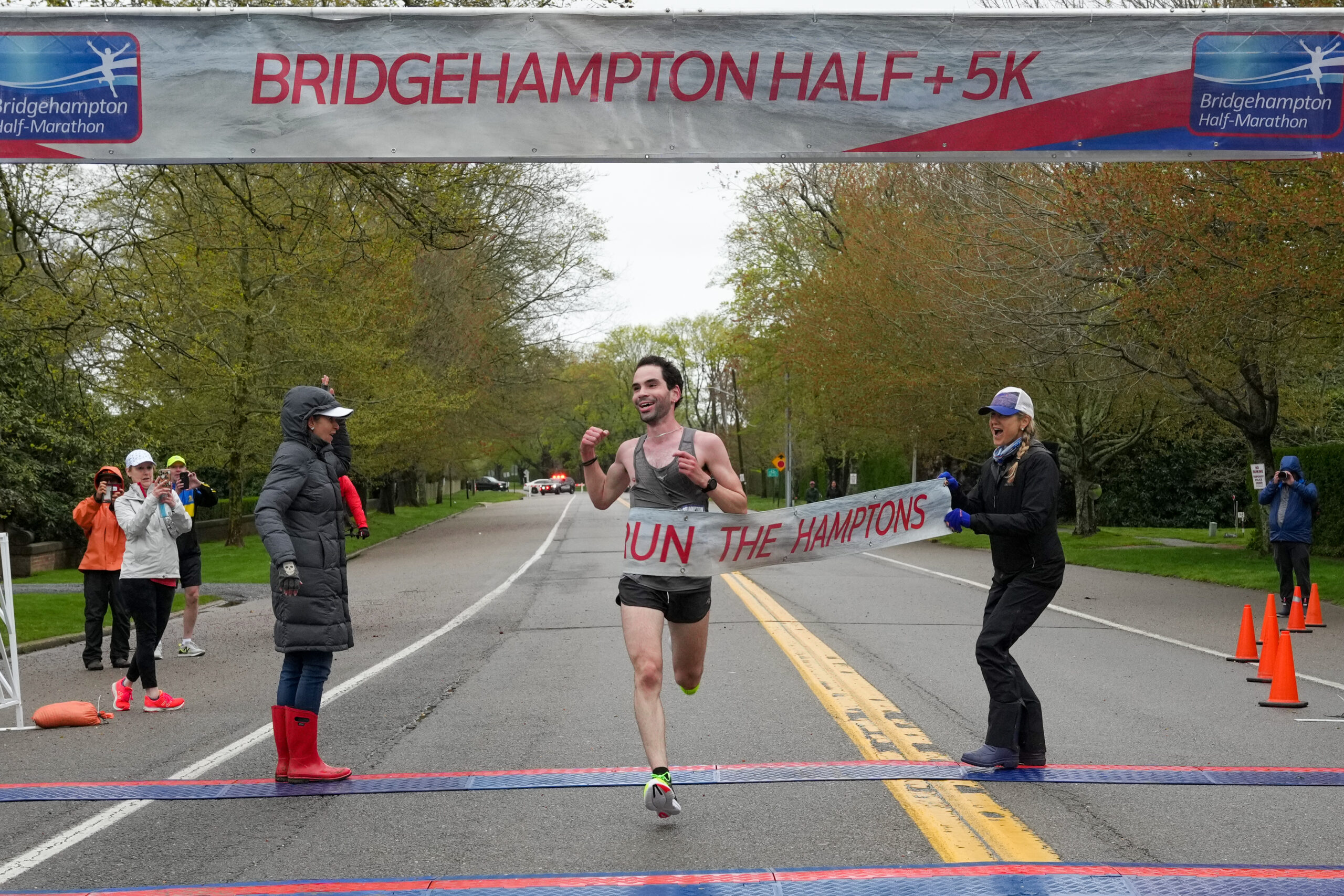 Michael Herbert, 25 of Smithtown was the Bridgehampton Half-Marathon on Saturday.  RON ESPOSITO