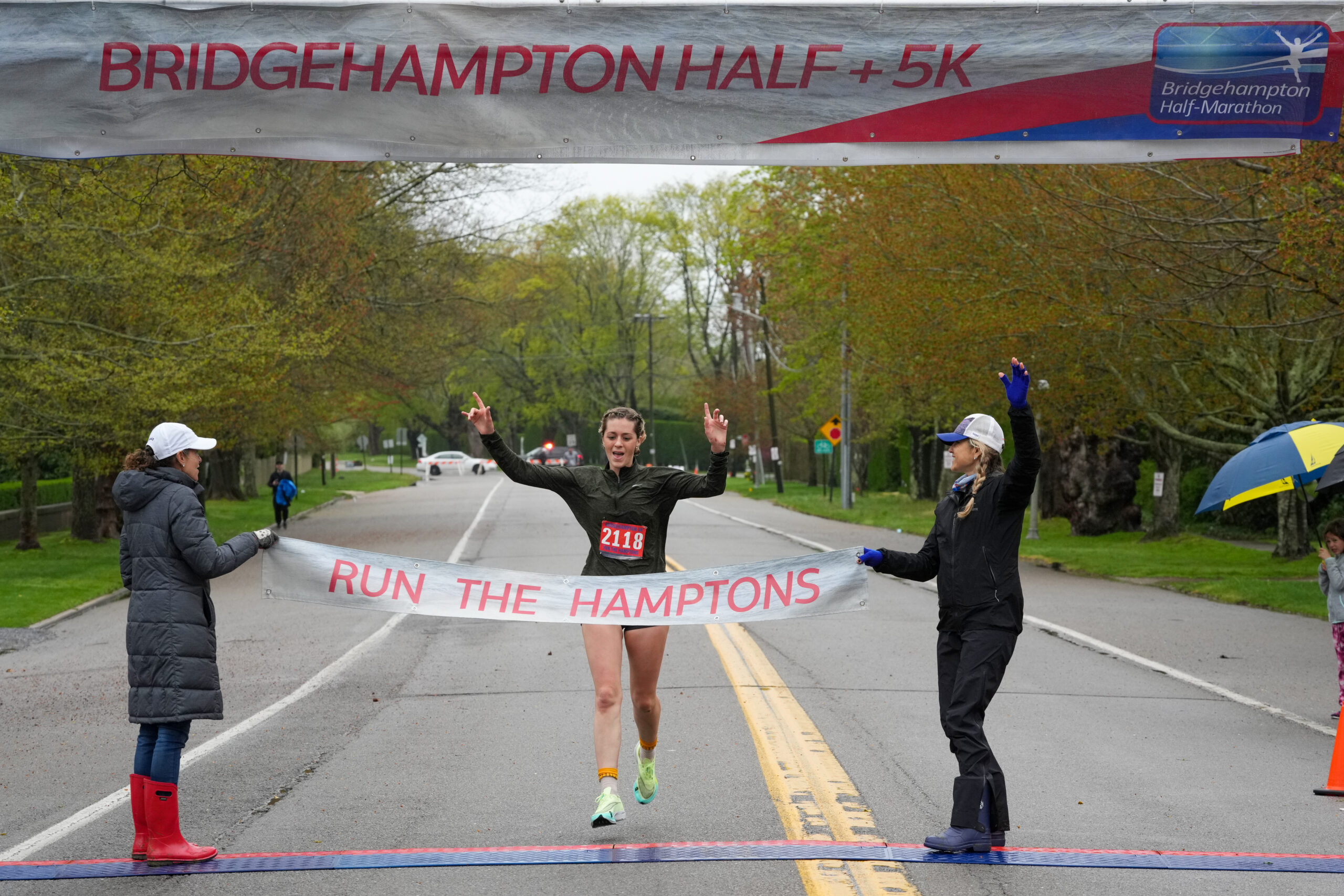 Kerri Novick, 26, of New York City was the women's champion of the Bridgehampton 5K.   RON ESPOSITO