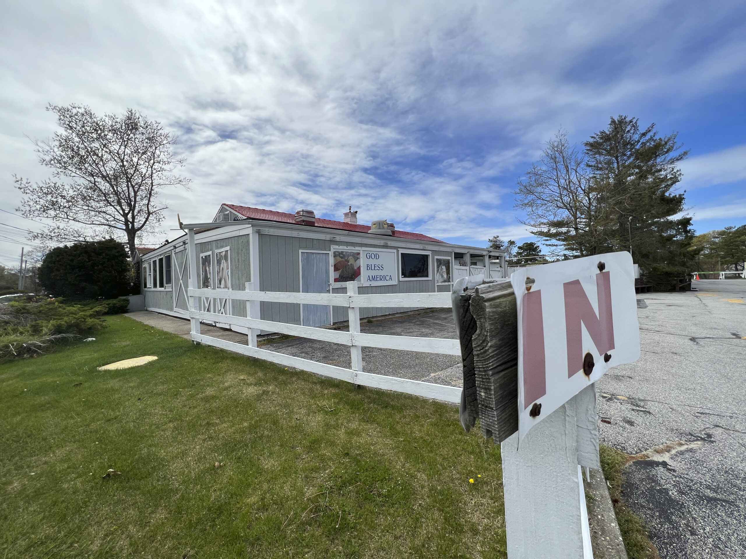 The iconic Boardy Barn in Hampton Bays has been sold.   DANA SHAW