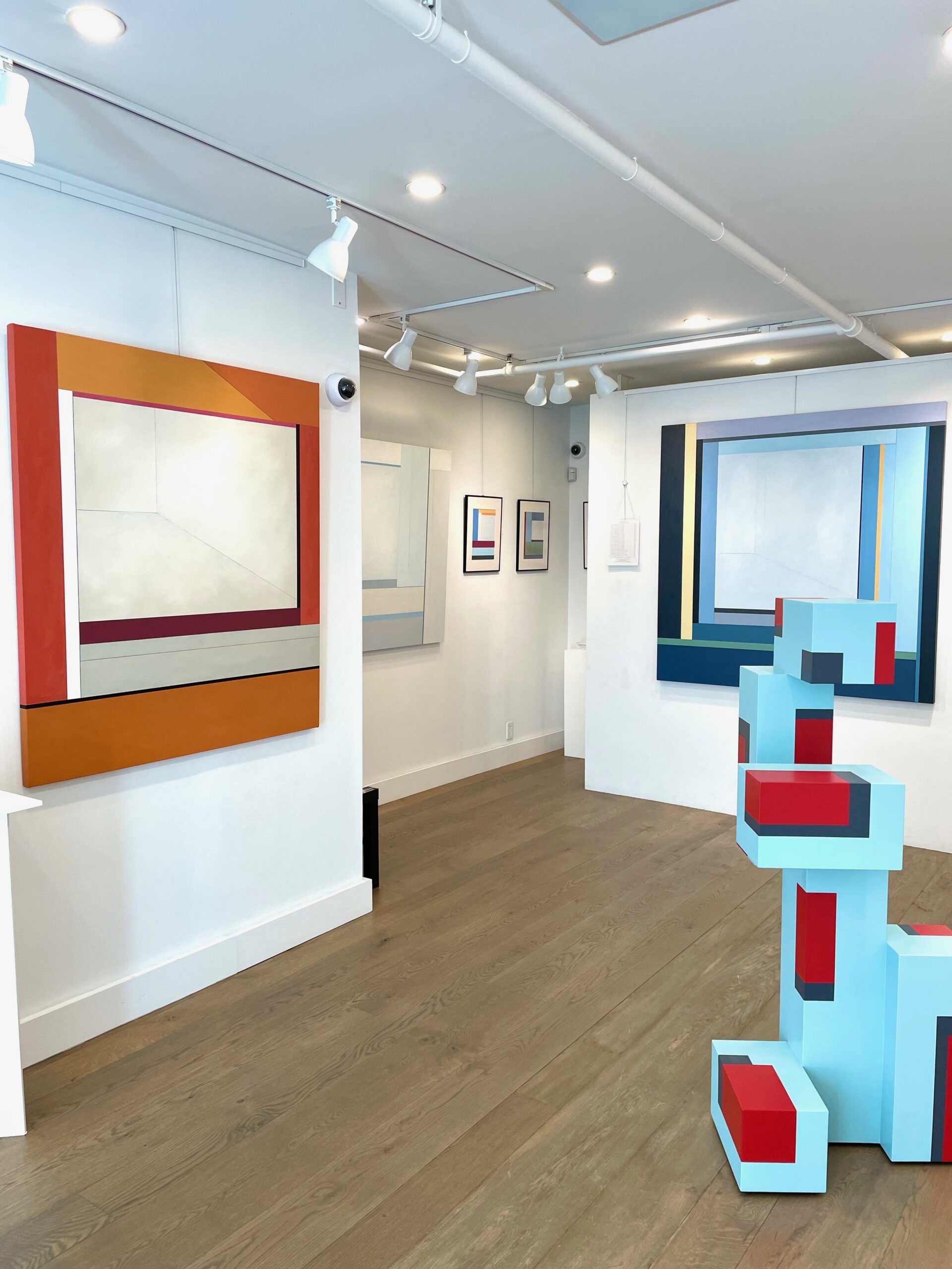 Chris Kelly's “The Eye of the Storm” installed at the Colm Rowan Fine Art gallery in East Hampton. COURTESY THE ARTIST