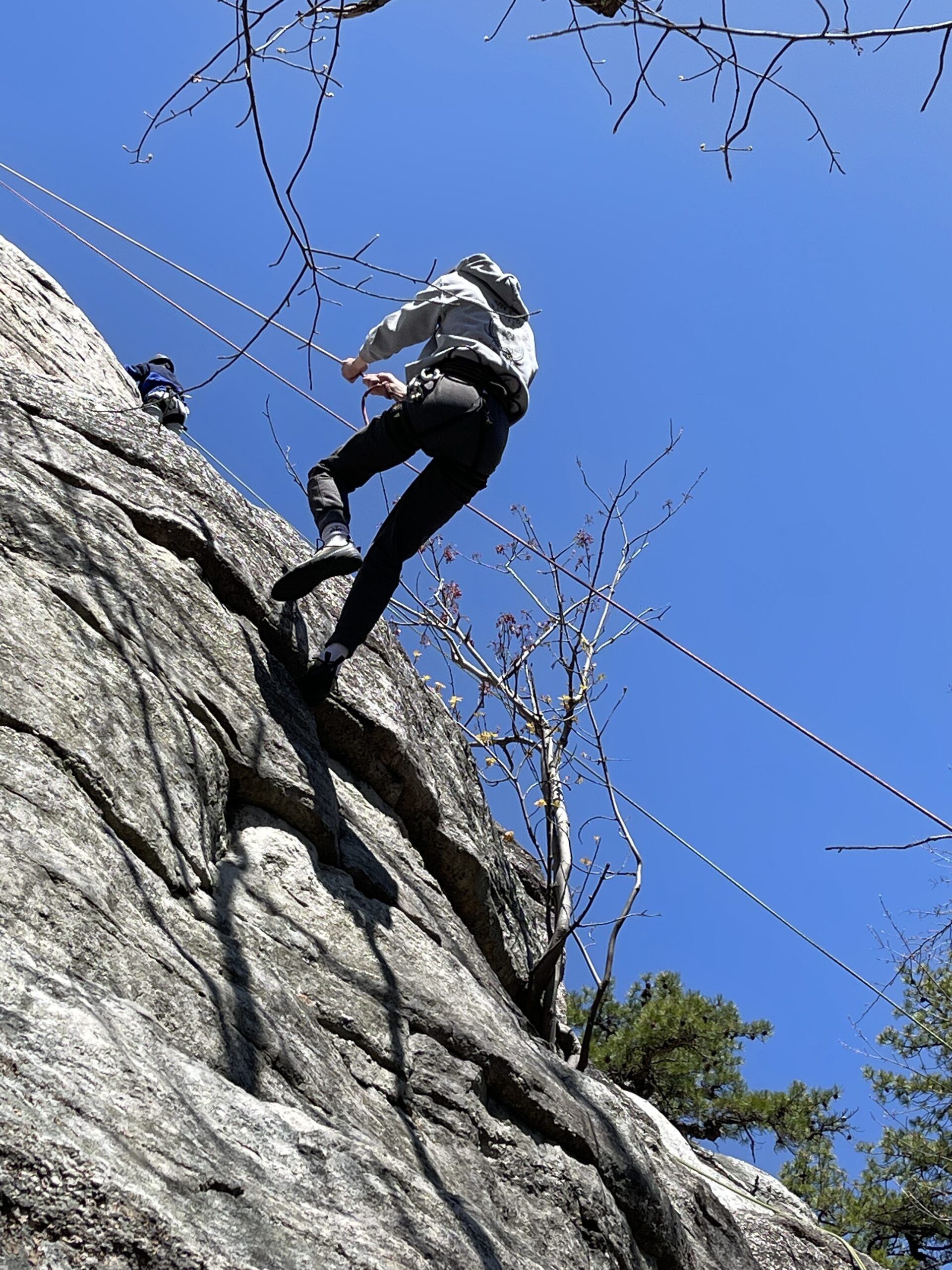Scout Troop 455 ventured to New Paltz to climb “the Gunks” (Shawangunk Mountains) last week with five Scouts and four leaders attended the event that comprised vertical climbing and rappelling down a 90-foot shear rockface.  Following the climb, the Scouts camped overnight and returned home on Sunday.  COURTESY SCOUT TROOP 455