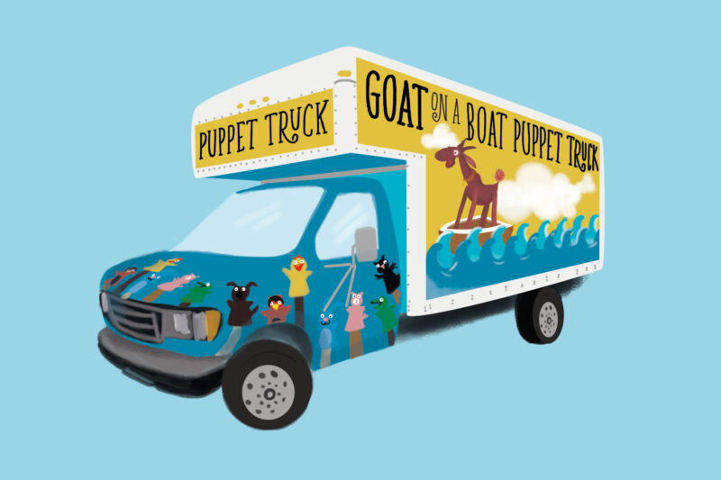 Goat on a Boat’s new ride is coming to a neighborhood near you! COURTESY GOAT ON A BOAT PUPPET THEATRE
