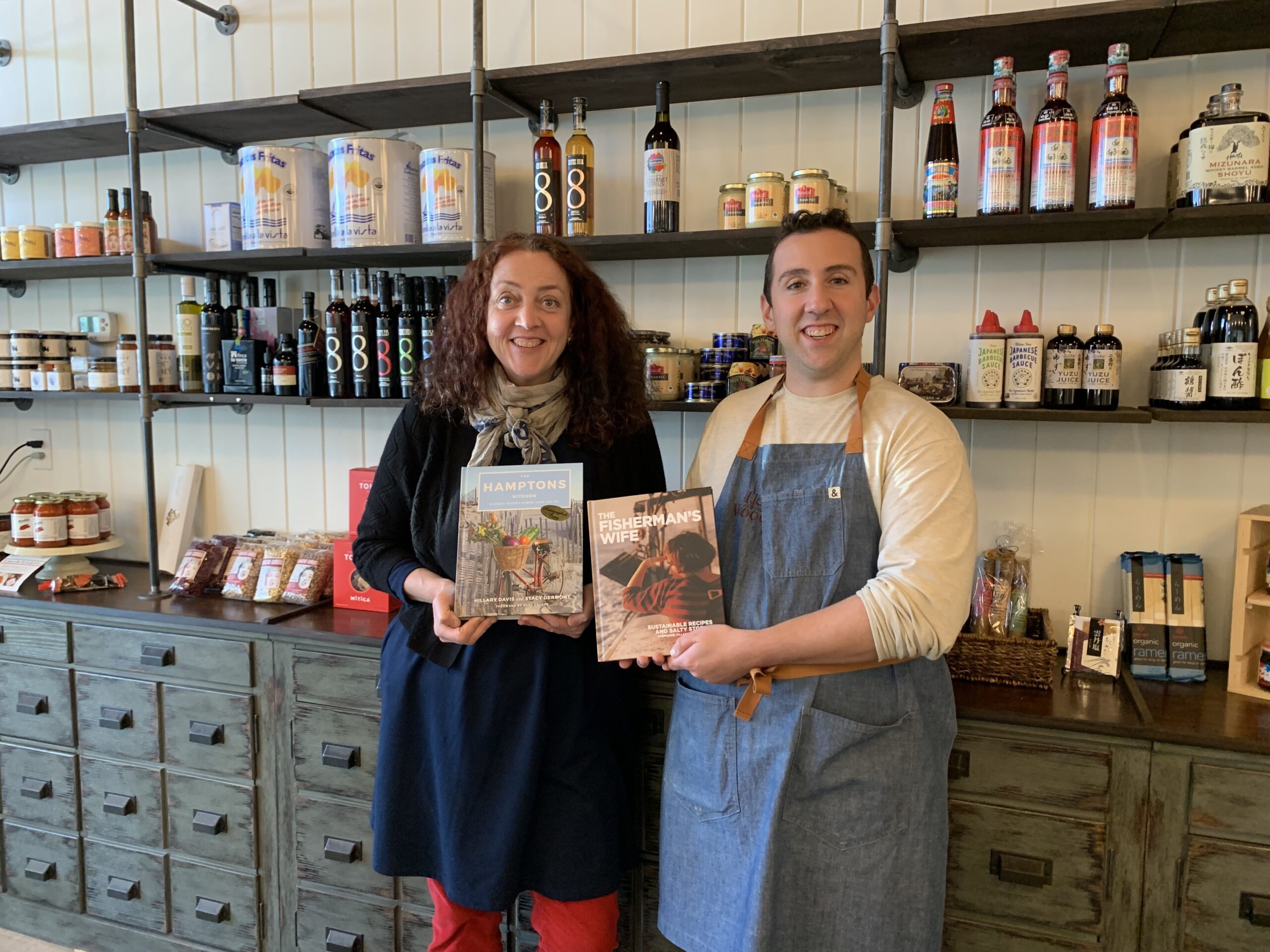 Author Stacy Dermont with Hen of the Woods Market owner Jonathan Bernard. On May 7, Dermont will sign copies of her book 