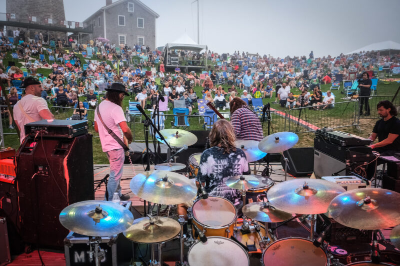 The Montauk Project performing at Montauk Point Lighthouse during a previous Montauk Music Festival. This year, the band will perform again at several festival venues. COURTESY THE ARTISTS