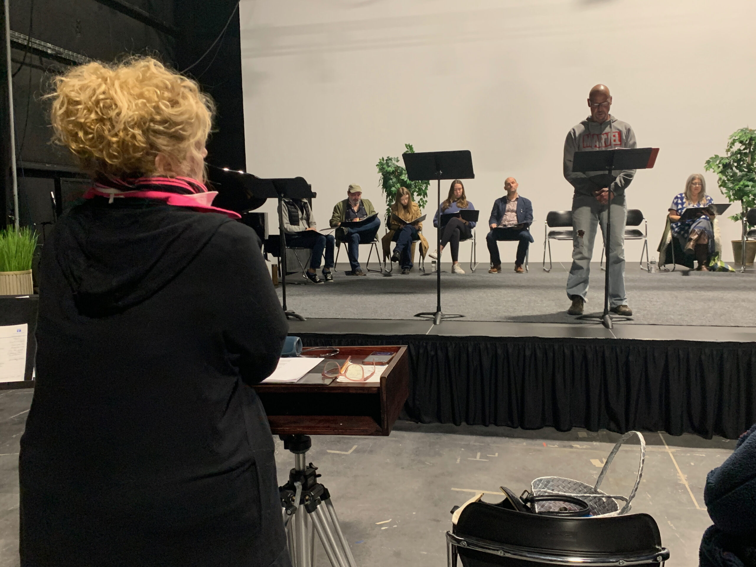 Valerie diLorenzo directing her cast in a rehearsal of 