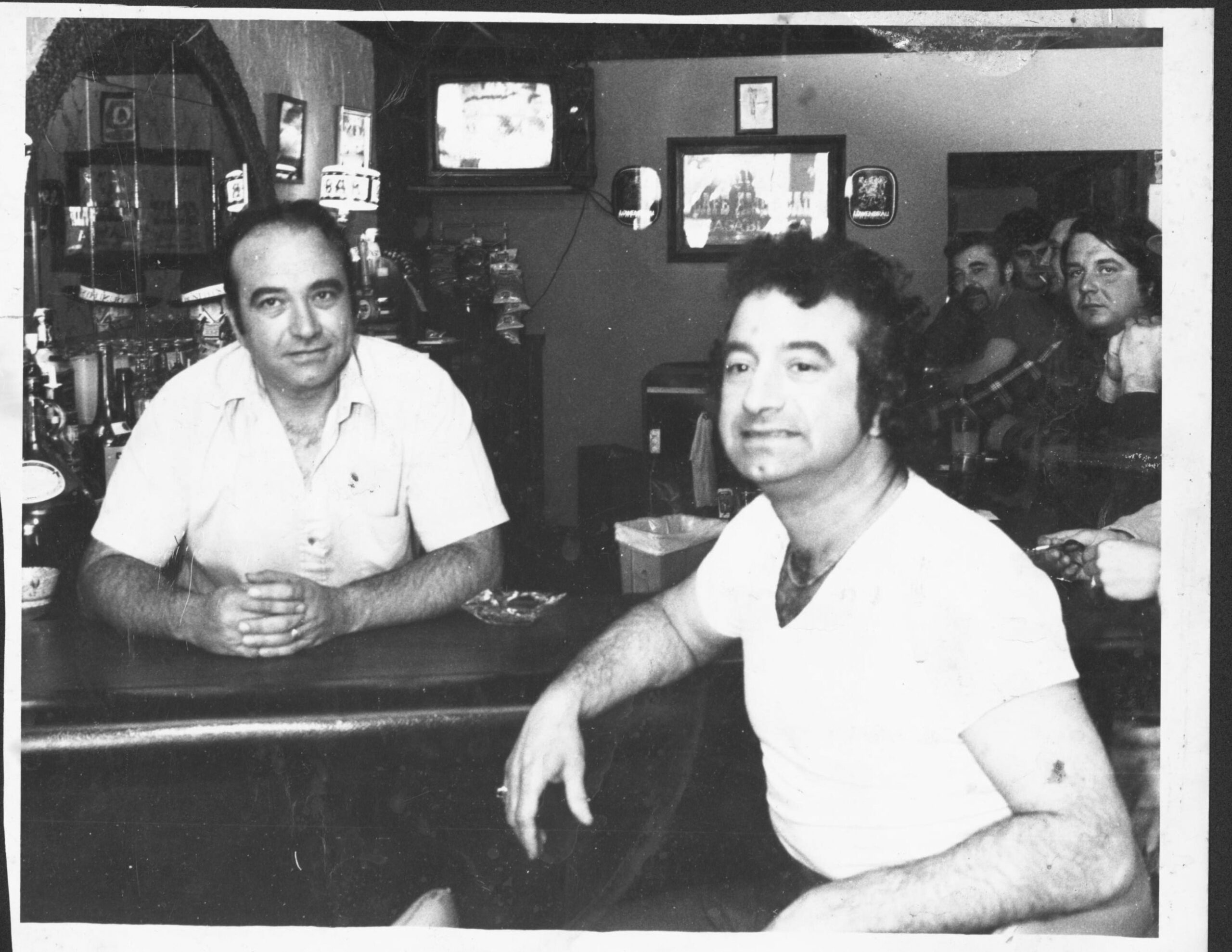 Billy DePetris, right, with his brother, Rick DePetris Jr., at Rick's Cafe in Bridgehampton. COURTESY DEPETRIS FAMILY