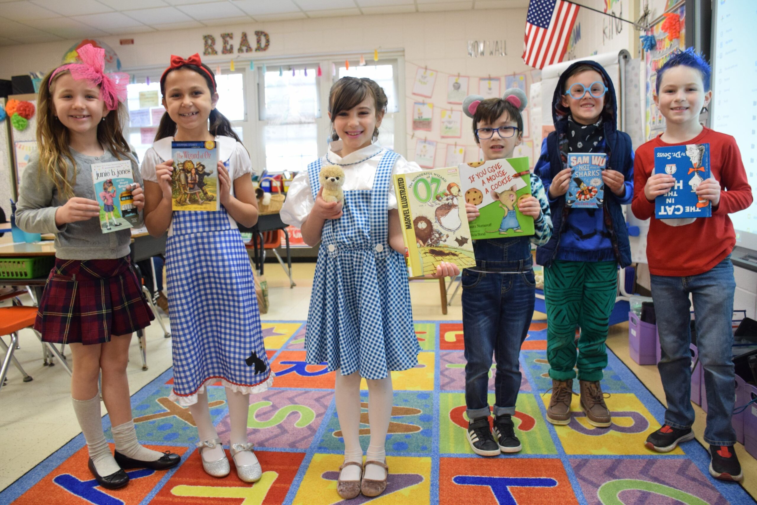 Second-graders at South Street Elementary School recently participated in a Book Character Day celebration in recognition of the completion of their first unit in the Readers Workshop. COURTESY EASTPORT-SOUTH MANOR SCHOOL DISTRICT
