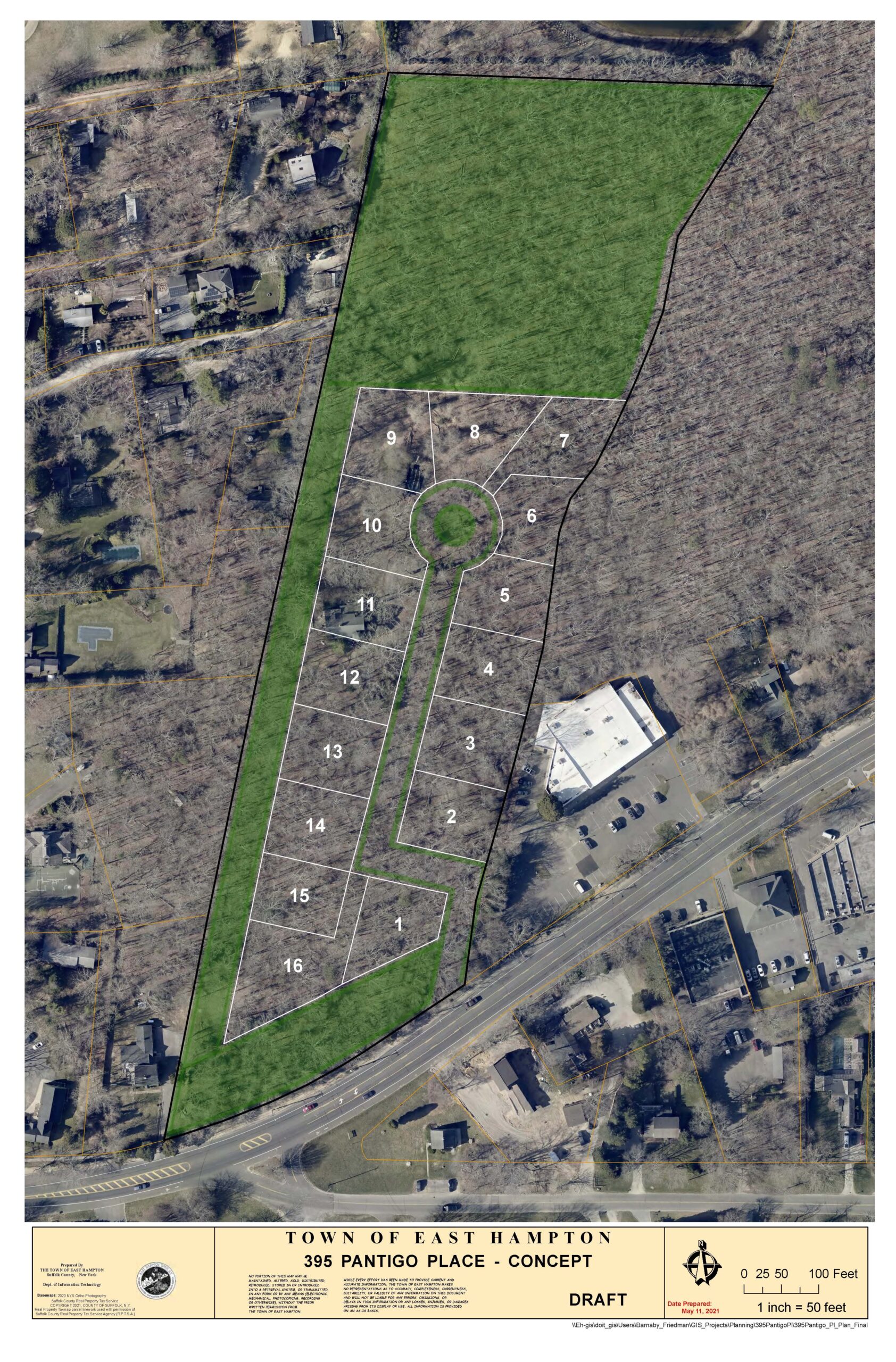 Renderings of the 16-lot subdivision East Hampton Town Board members favor for the development of a new subsidized housing project at 395 Pantigo Road. 
COURTESY TOWN OF EAST HAMPTON