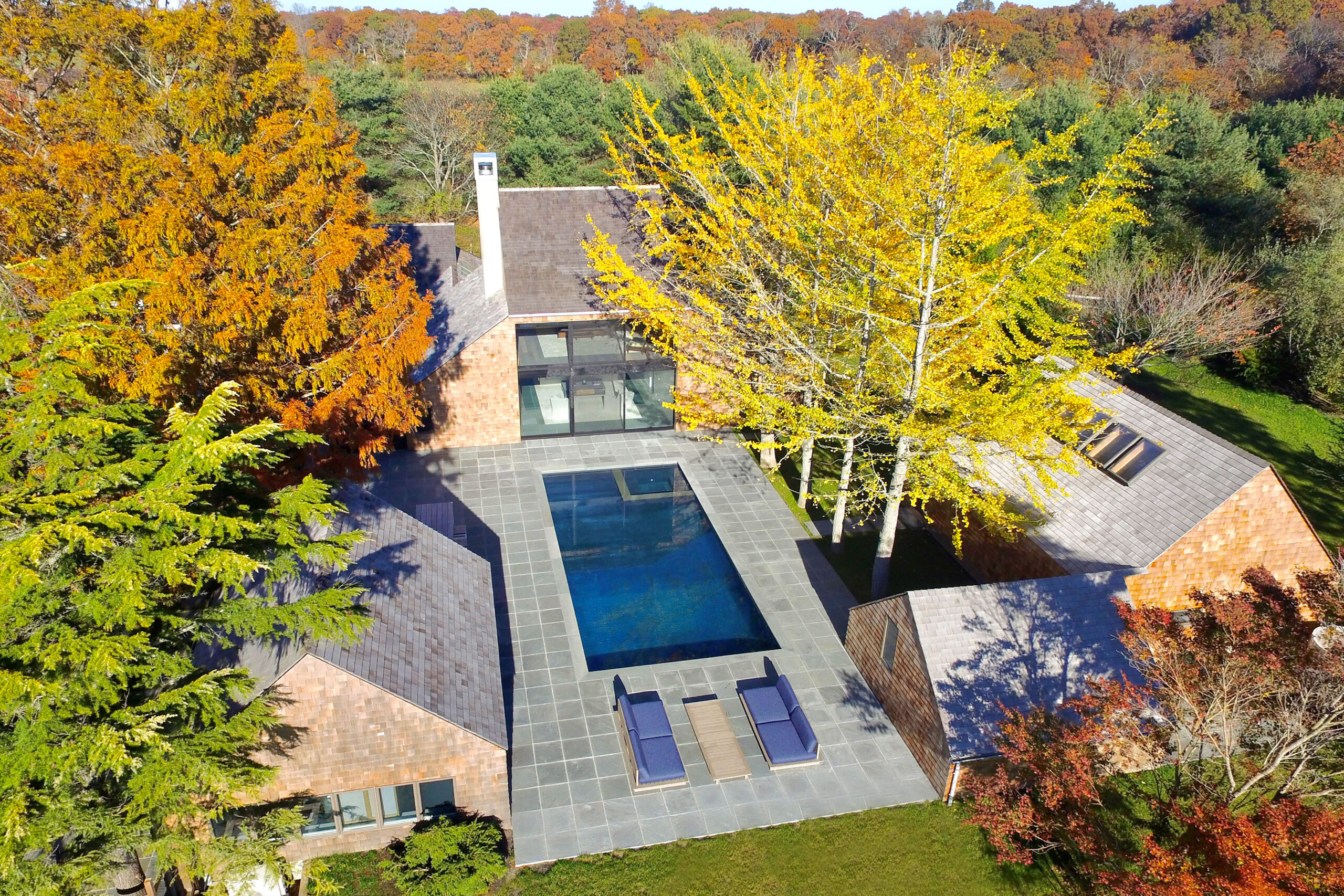 The former home of architect Norman Jaffe at 635 Lumber Lane in Bridgehampton recently sold for $7.5 million.  COURTESY COMPASS