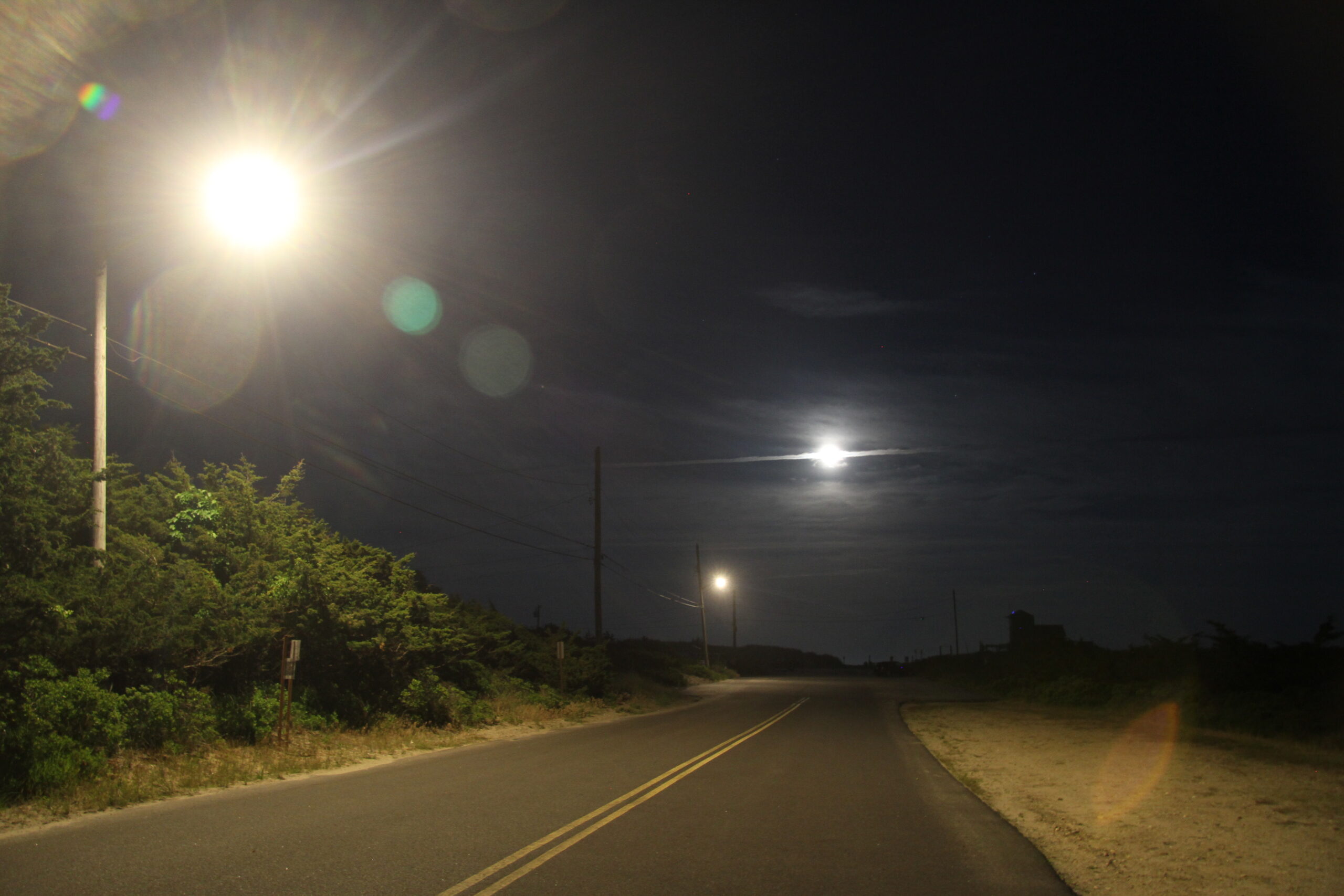 The last two street lights before you get to the beach parking lot at the end of Atlantic Avenue in Amagansett have been fitted with LED bulbs with different Kelvin ratings and the town is asking residents to take a look at them after dark at some point this month and weigh in, through an online survey, about which 