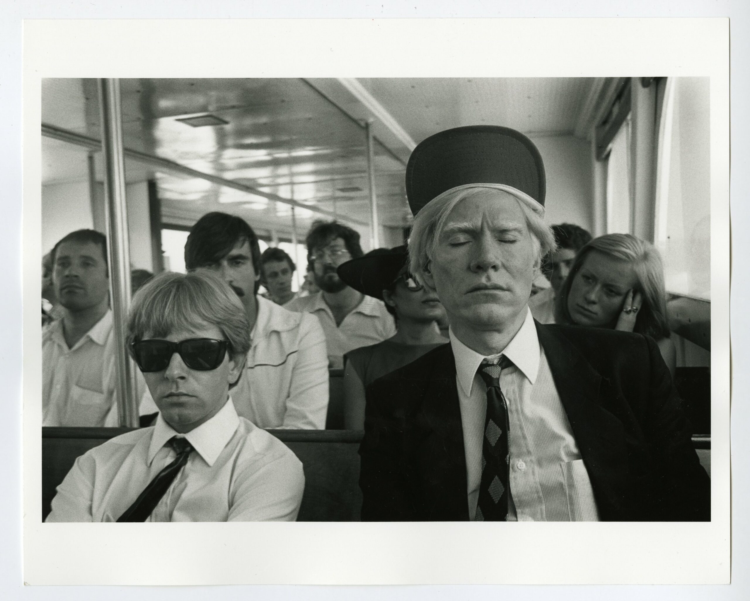 Rupert Smith and Andy, Fire Island Ferry, 1979 BOB COLACELLO COURTESY THE ARTIST AND VITO SCHNABEL GALLERY
