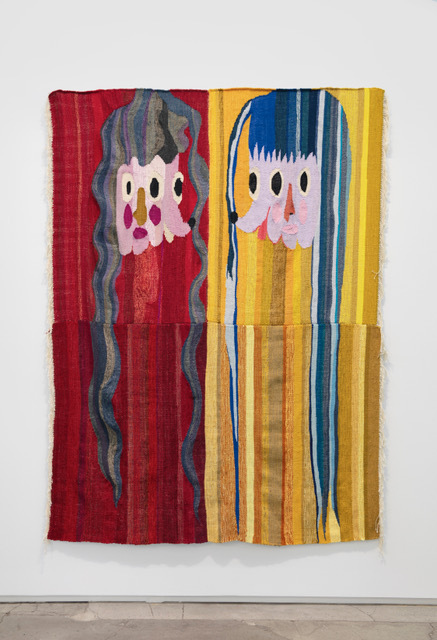 Christina Forrer, Yellow/Red, 2019. Cotton and wool, 91 ½ x 65 in. © Christina Forrer, C/O THE ARTIST, LUHRING AUGUSTINE, AND CORBETT VS. DEMPSEY
